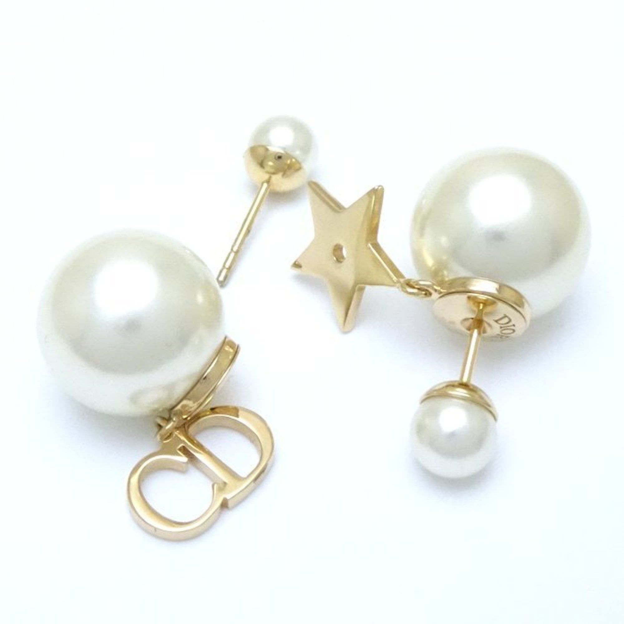 Dior Christian Dior Tribal Earrings with CD Logo and Star GP Gold Plated 293055 Size ONE SIZE - 4 Thumbnail