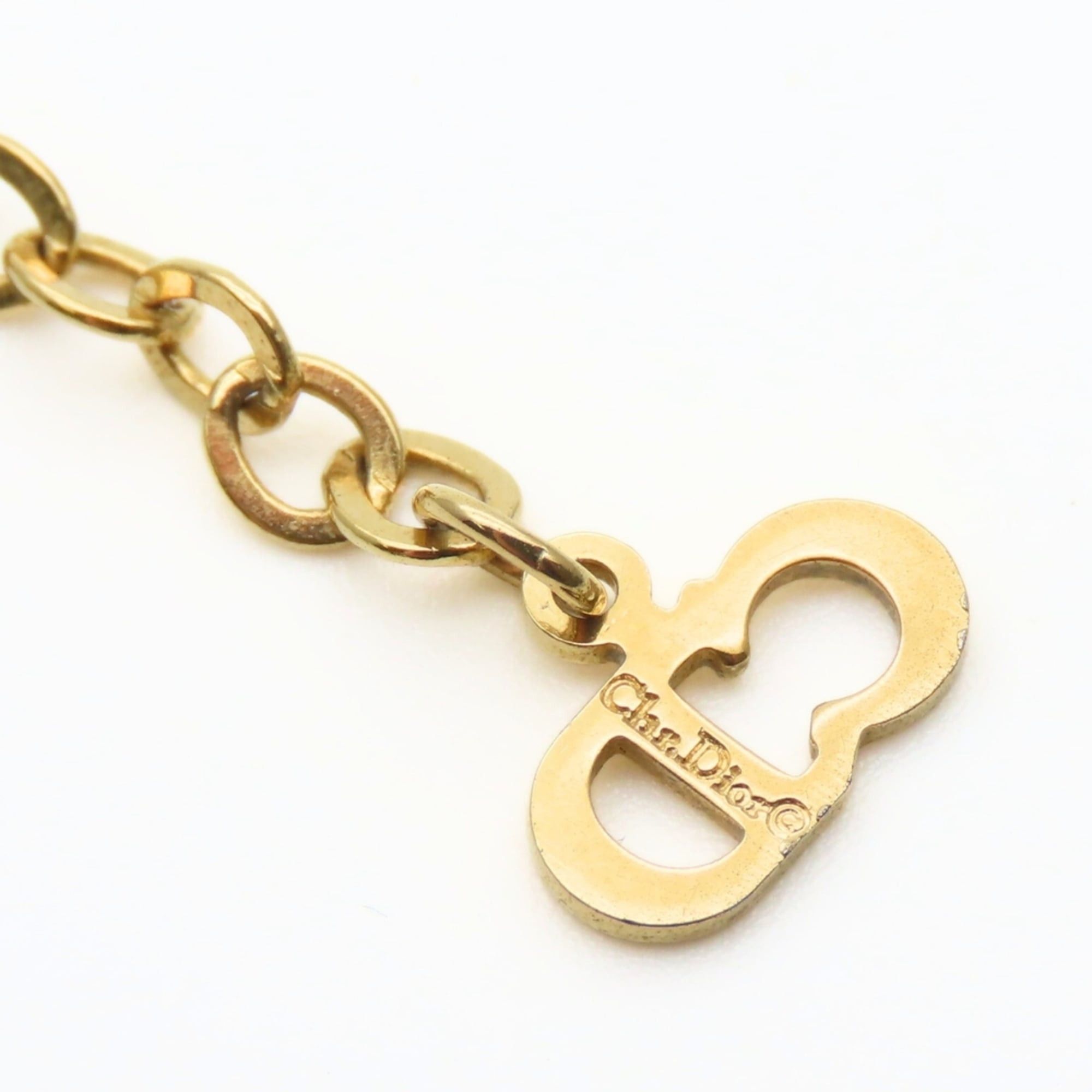 Dior Christian Dior CD logo necklace in gold GP plated metal for women. Size ONE SIZE - 9 Thumbnail