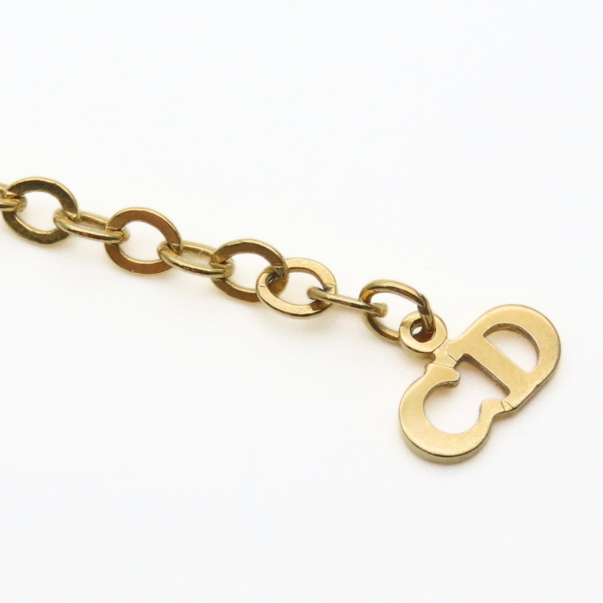 Dior Christian Dior CD logo necklace in gold GP plated metal for women. Size ONE SIZE - 7 Thumbnail