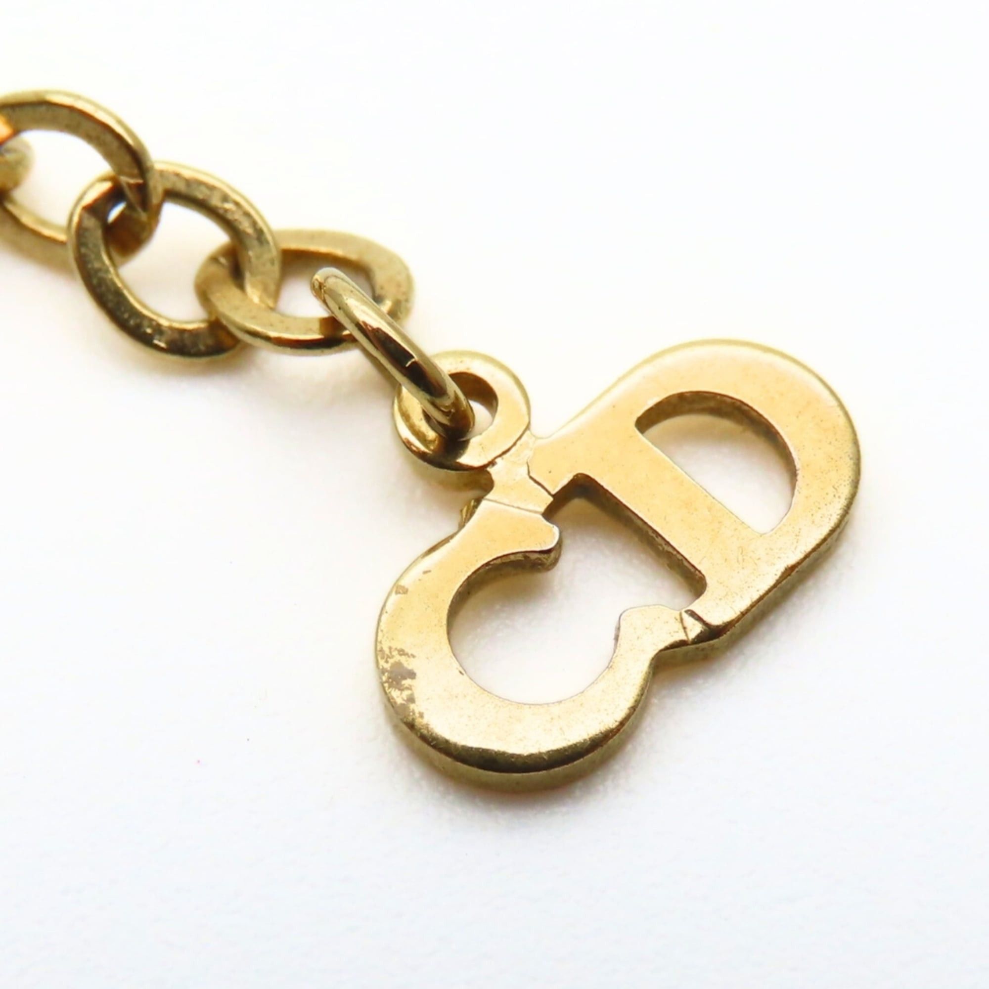 Dior Christian Dior CD logo necklace in gold GP plated metal for women. Size ONE SIZE - 8 Thumbnail