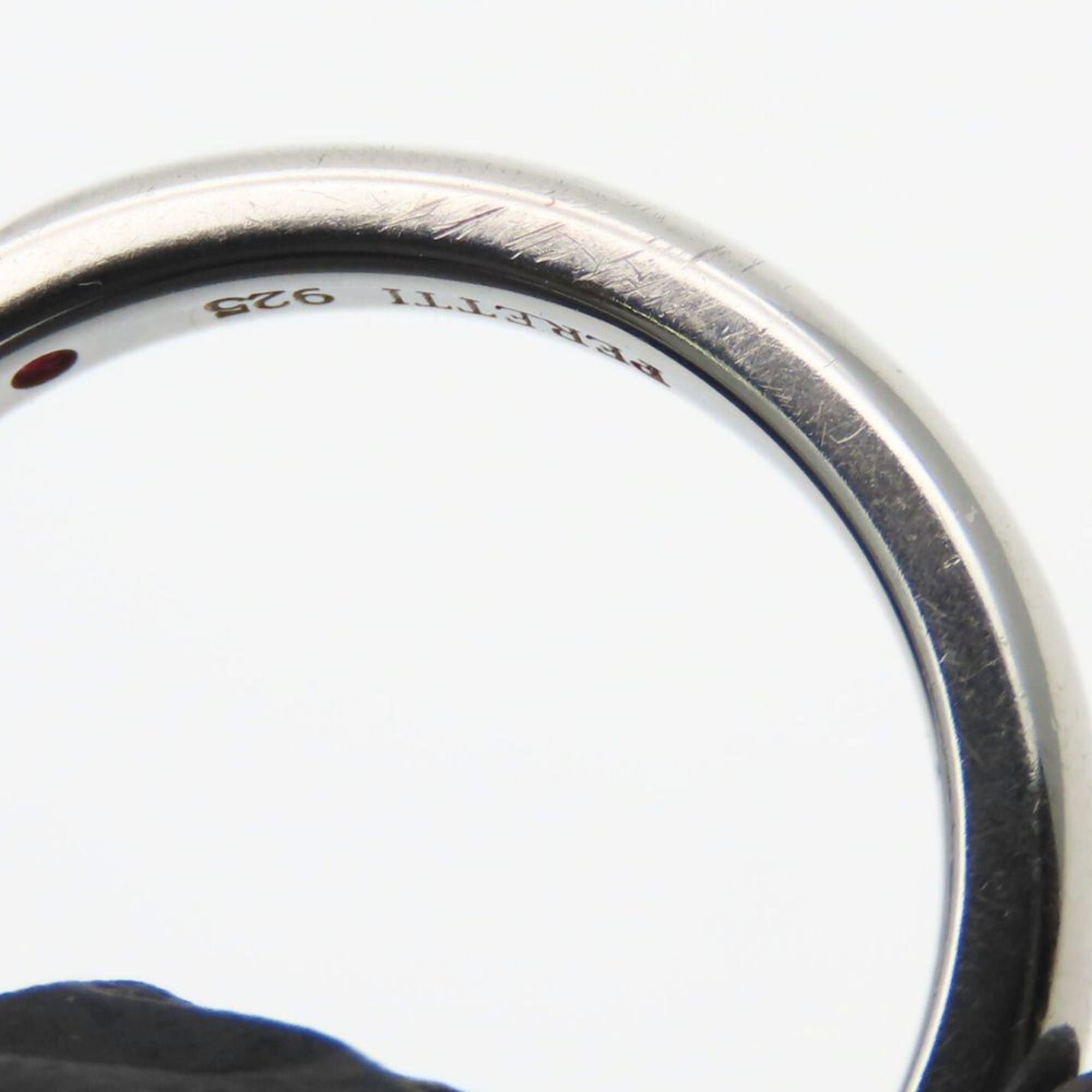 Tiffany & Co. Tiffany & Co. Stacking Band Elsa Peretti Ring, 925 Sterling Silver with Ruby, 1 Piece, Women's Size ONE SIZE - 9 Thumbnail