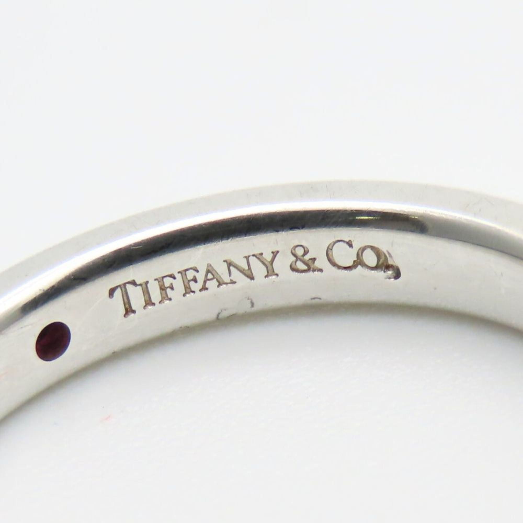 Tiffany & Co. Tiffany & Co. Stacking Band Elsa Peretti Ring, 925 Sterling Silver with Ruby, 1 Piece, Women's Size ONE SIZE - 7 Thumbnail