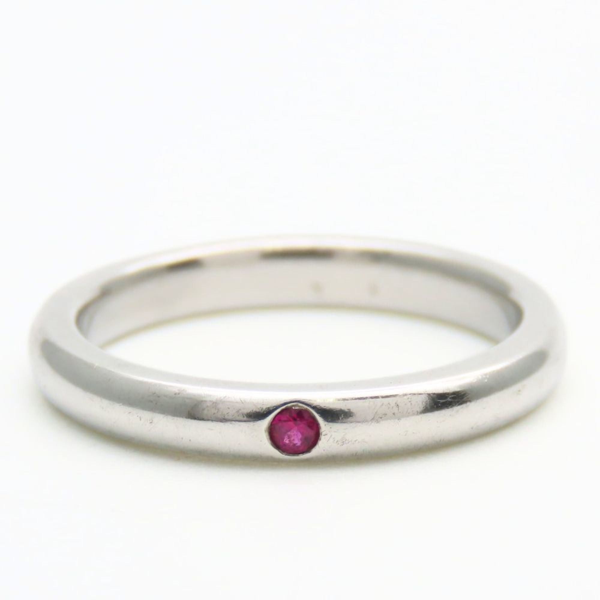 Tiffany & Co. Tiffany & Co. Stacking Band Elsa Peretti Ring, 925 Sterling Silver with Ruby, 1 Piece, Women's Size ONE SIZE - 3 Thumbnail