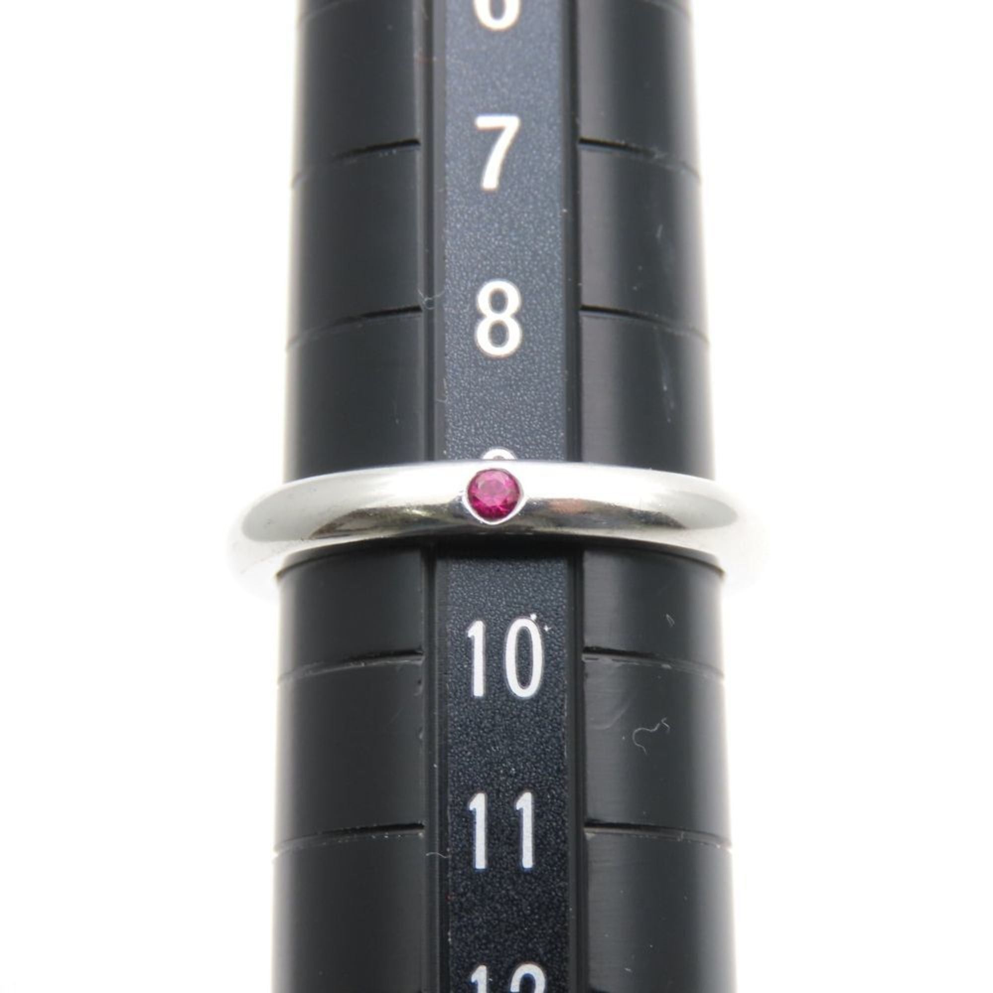 Tiffany & Co. Tiffany & Co. Stacking Band Elsa Peretti Ring, 925 Sterling Silver with Ruby, 1 Piece, Women's Size ONE SIZE - 11 Thumbnail