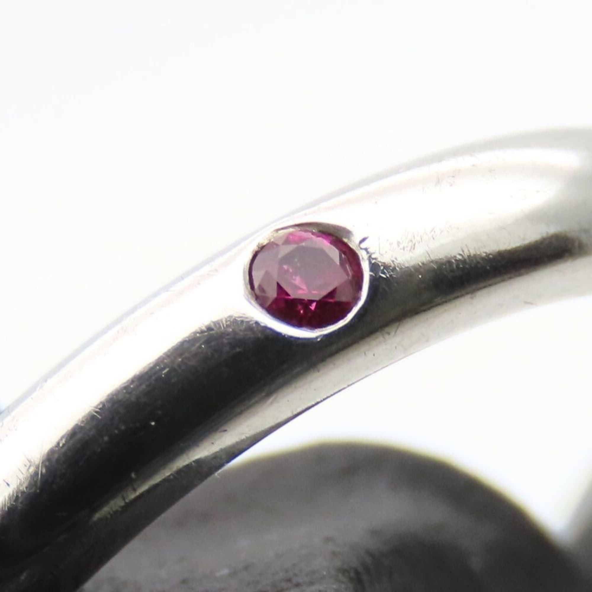 Tiffany & Co. Tiffany & Co. Stacking Band Elsa Peretti Ring, 925 Sterling Silver with Ruby, 1 Piece, Women's Size ONE SIZE - 10 Thumbnail
