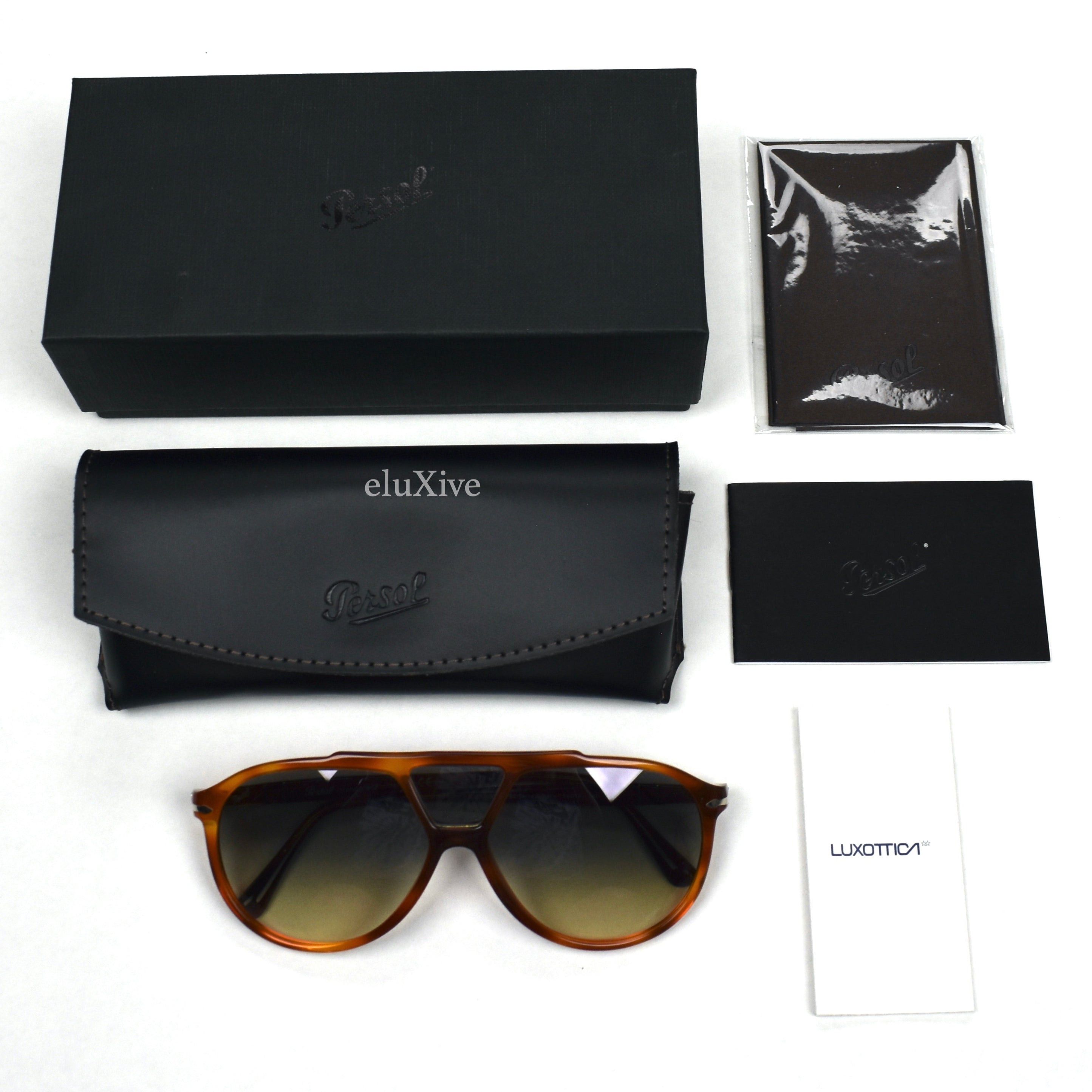 Persol Persol 3217-S Terra di Siena Vintage Pilot Sunglasses Size ONE SIZE - 2 Thumbnail