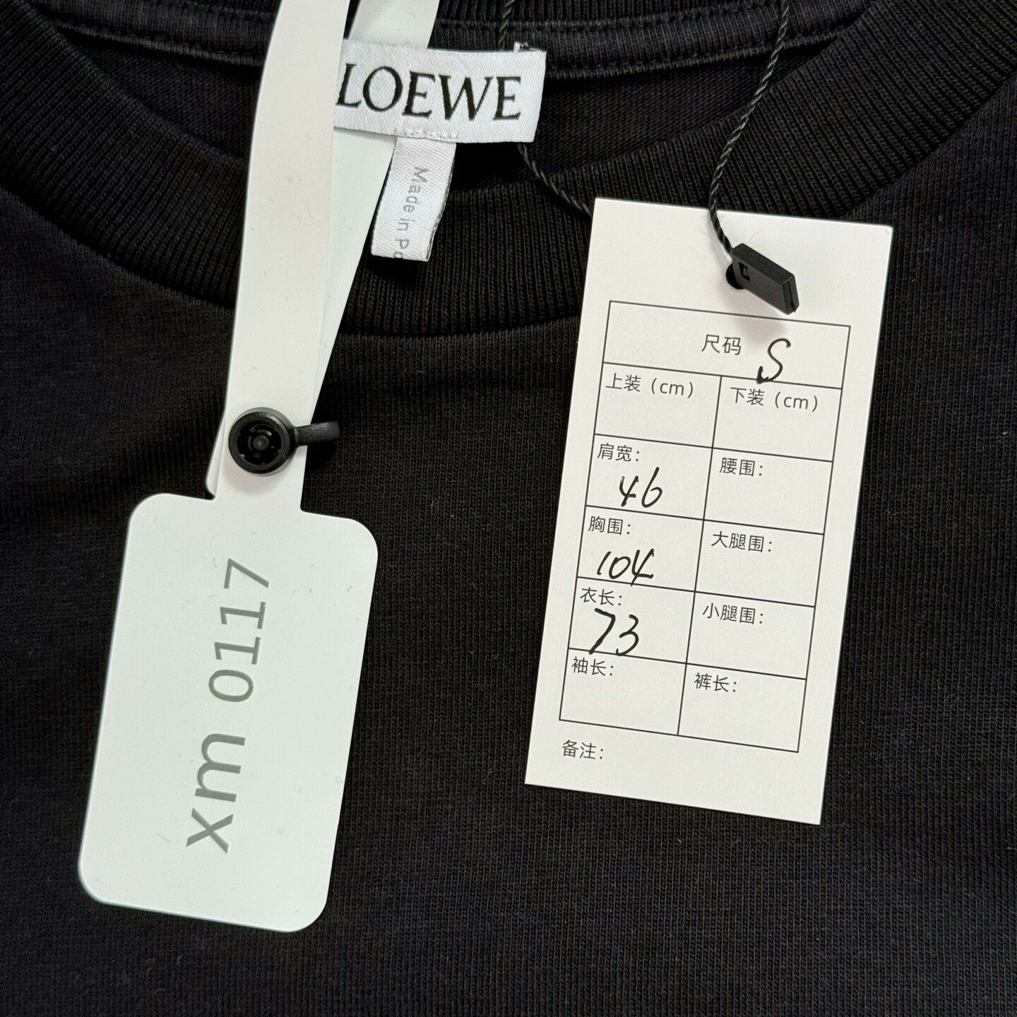 Loewe Loewe Black Embroidered Logo T-Shirt Size S Size US S / EU 44-46 / 1 - 3 Thumbnail