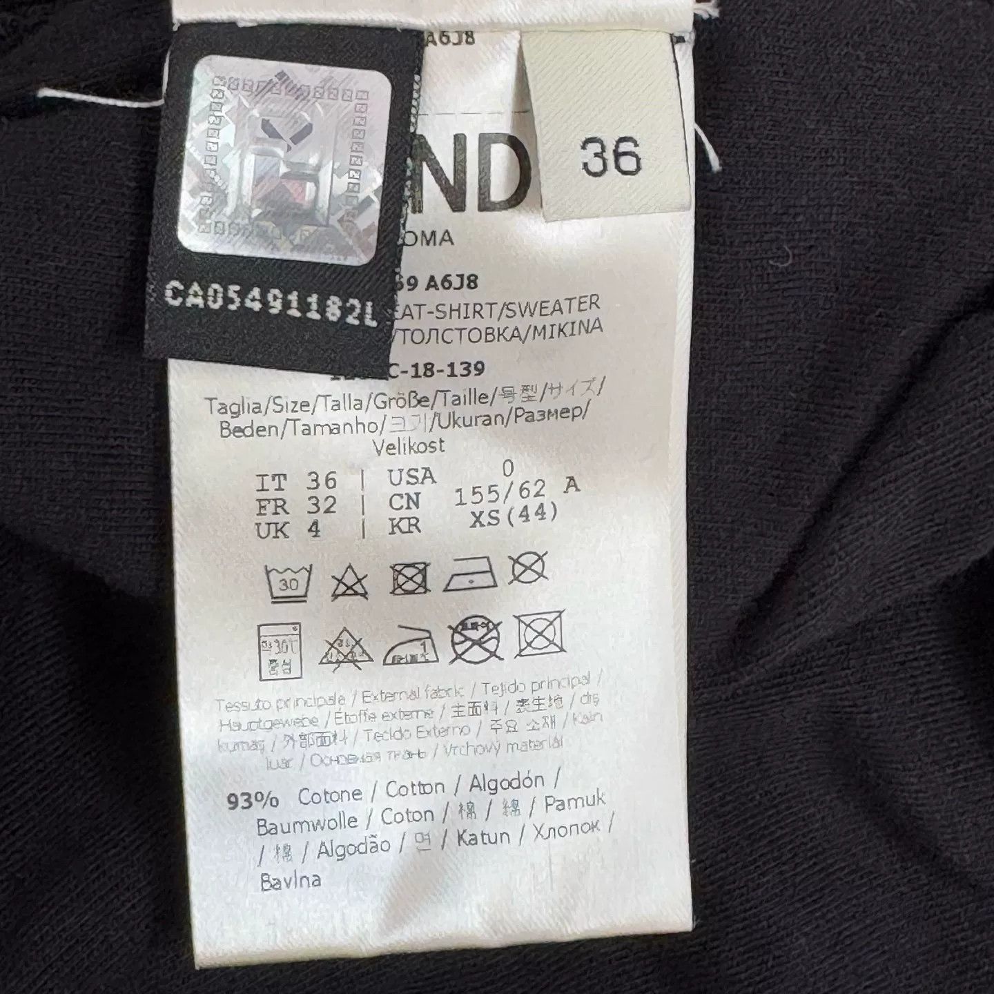 Fendi Fendi Black Double F Logo Zip Jacket Size US S / EU 44-46 / 1 - 4 Thumbnail