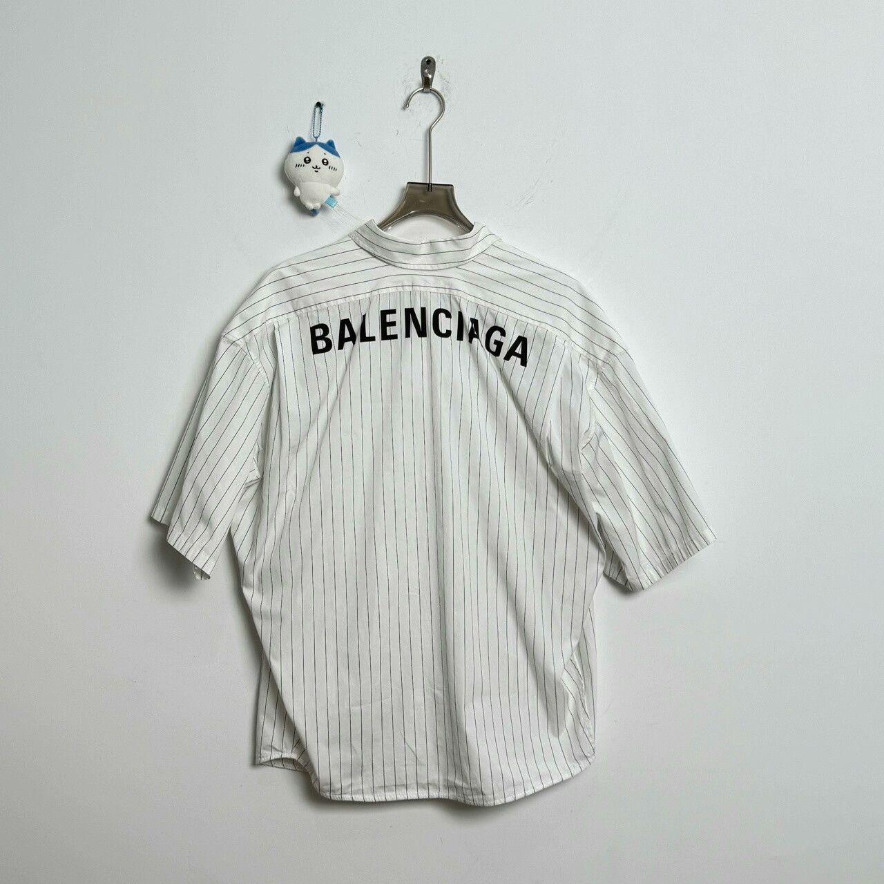 Balenciaga Balenciaga Logo Shirt with Stripes Size US S / EU 44-46 / 1 - 2 Thumbnail