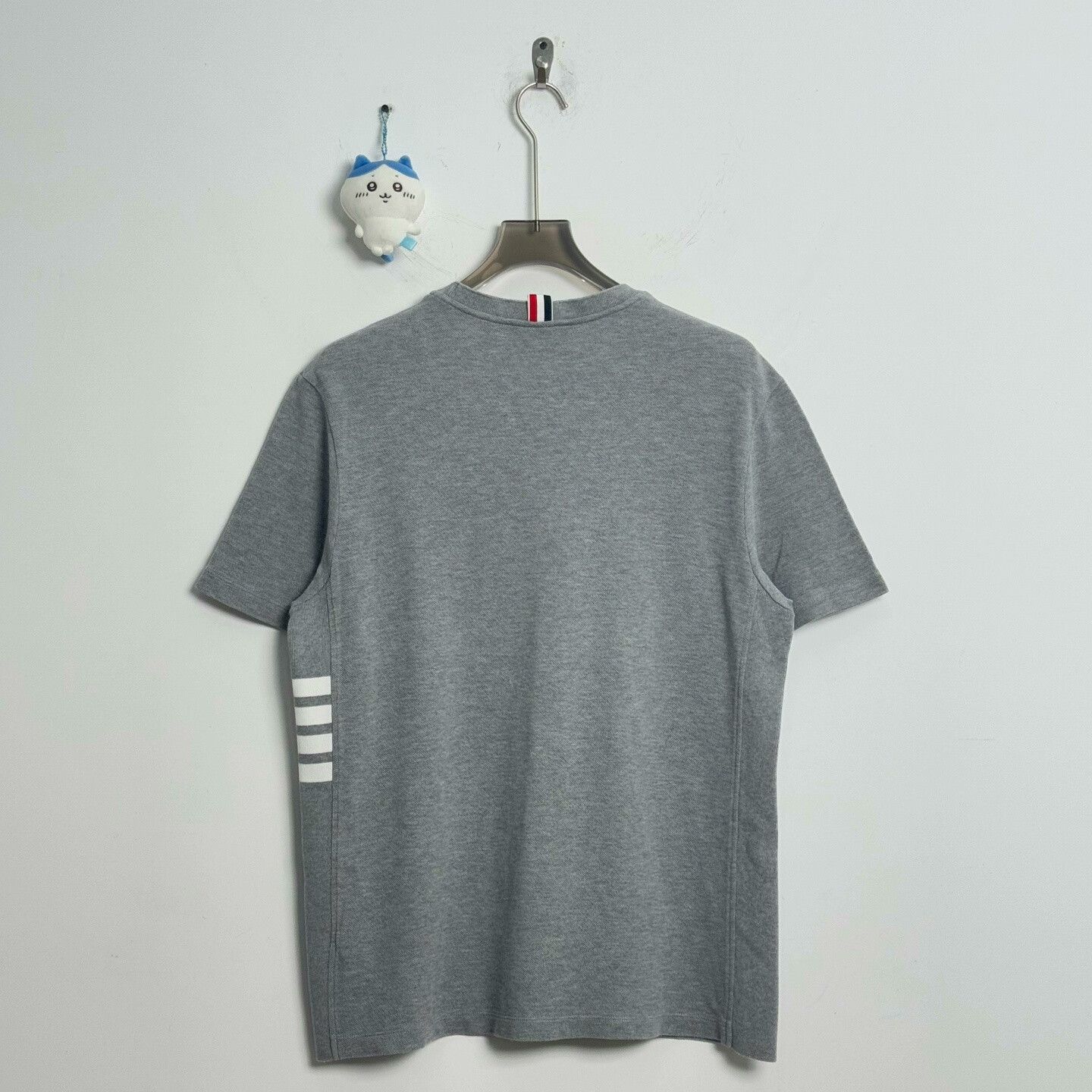 Thom Browne Thom Browne Gray Striped Short Sleeve Shirt Size US XL / EU 56 / 4 - 2 Thumbnail