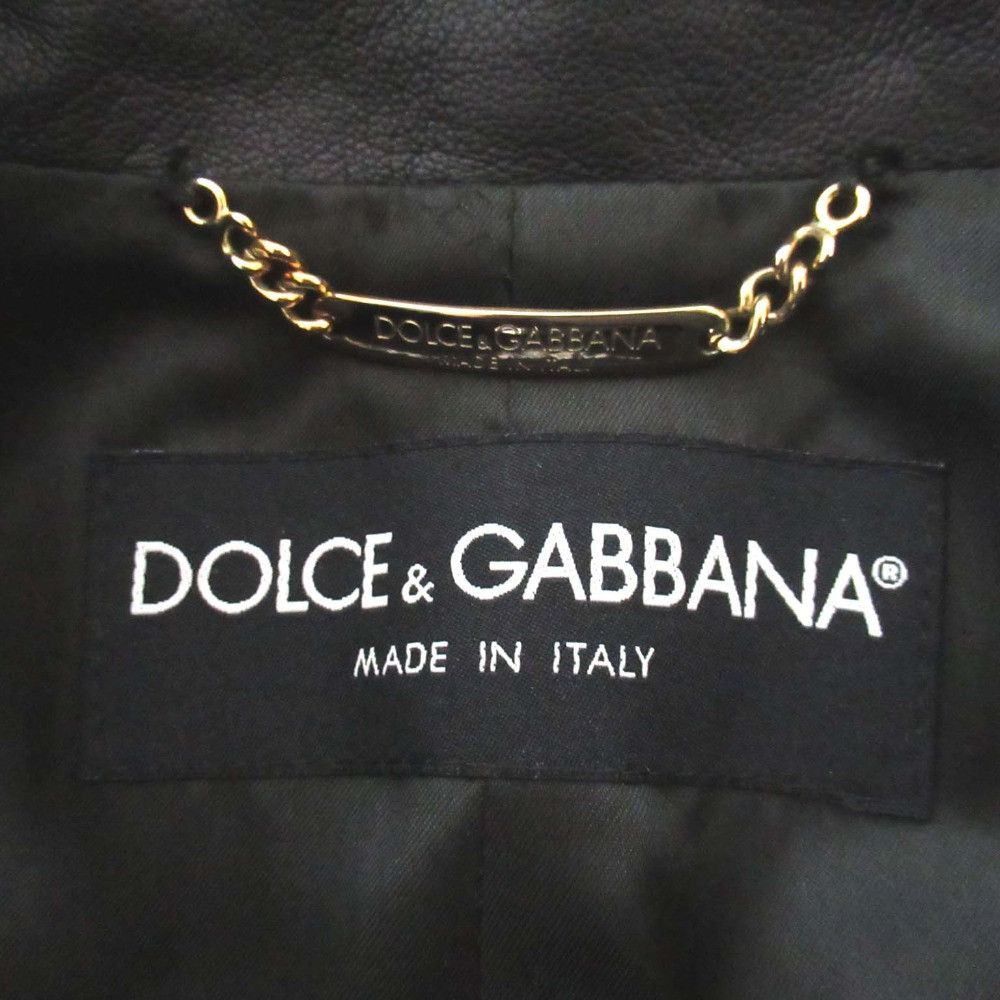 Dolce & Gabbana Dolce & Gabbana Dolce&Gabbana Lamb Leather Chester Coat Leather Outerwear DUTY FREE for USA Size ONE SIZE - 6 Thumbnail