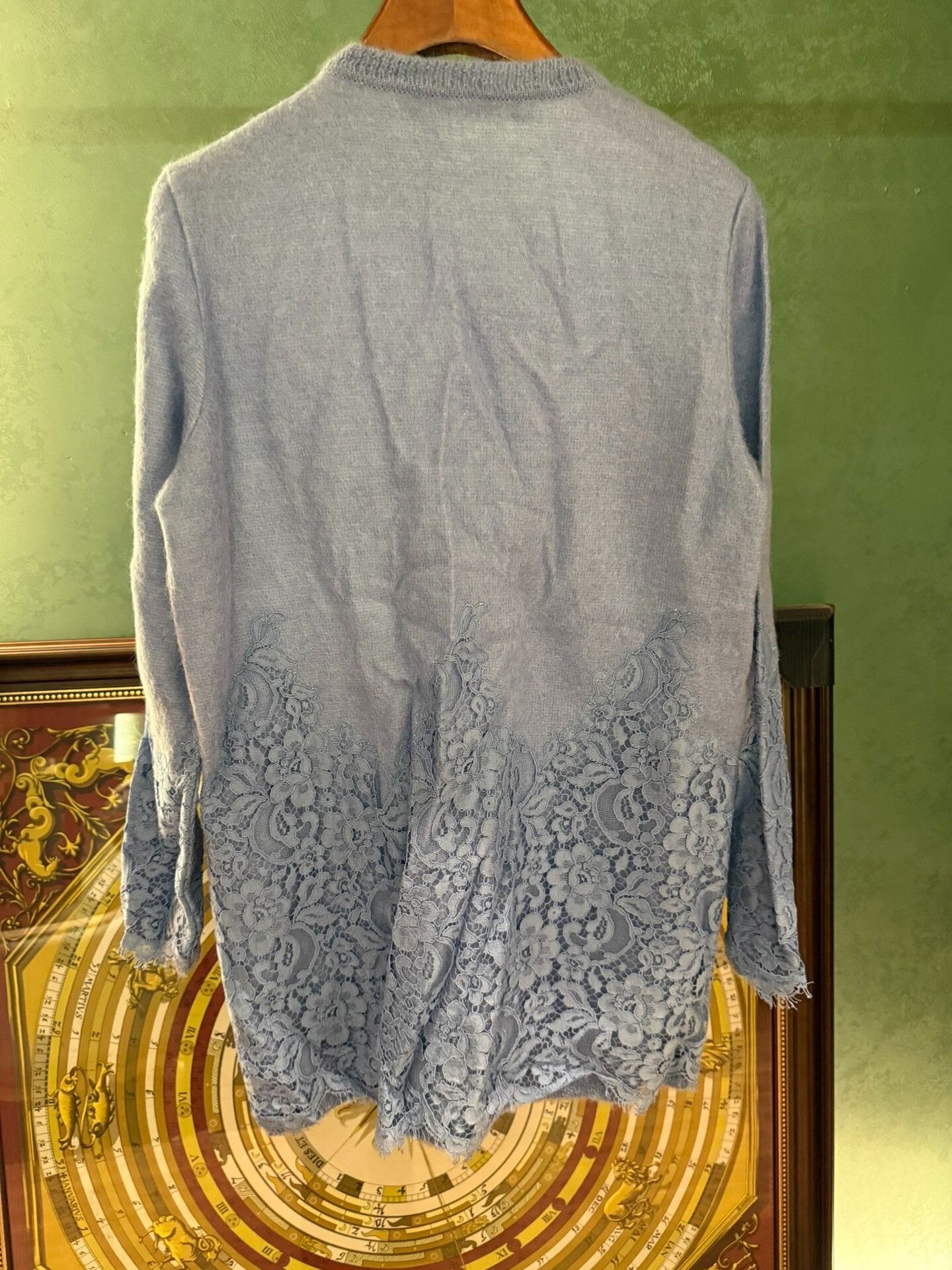 Blue Lace Cashmere Sweater Size 40