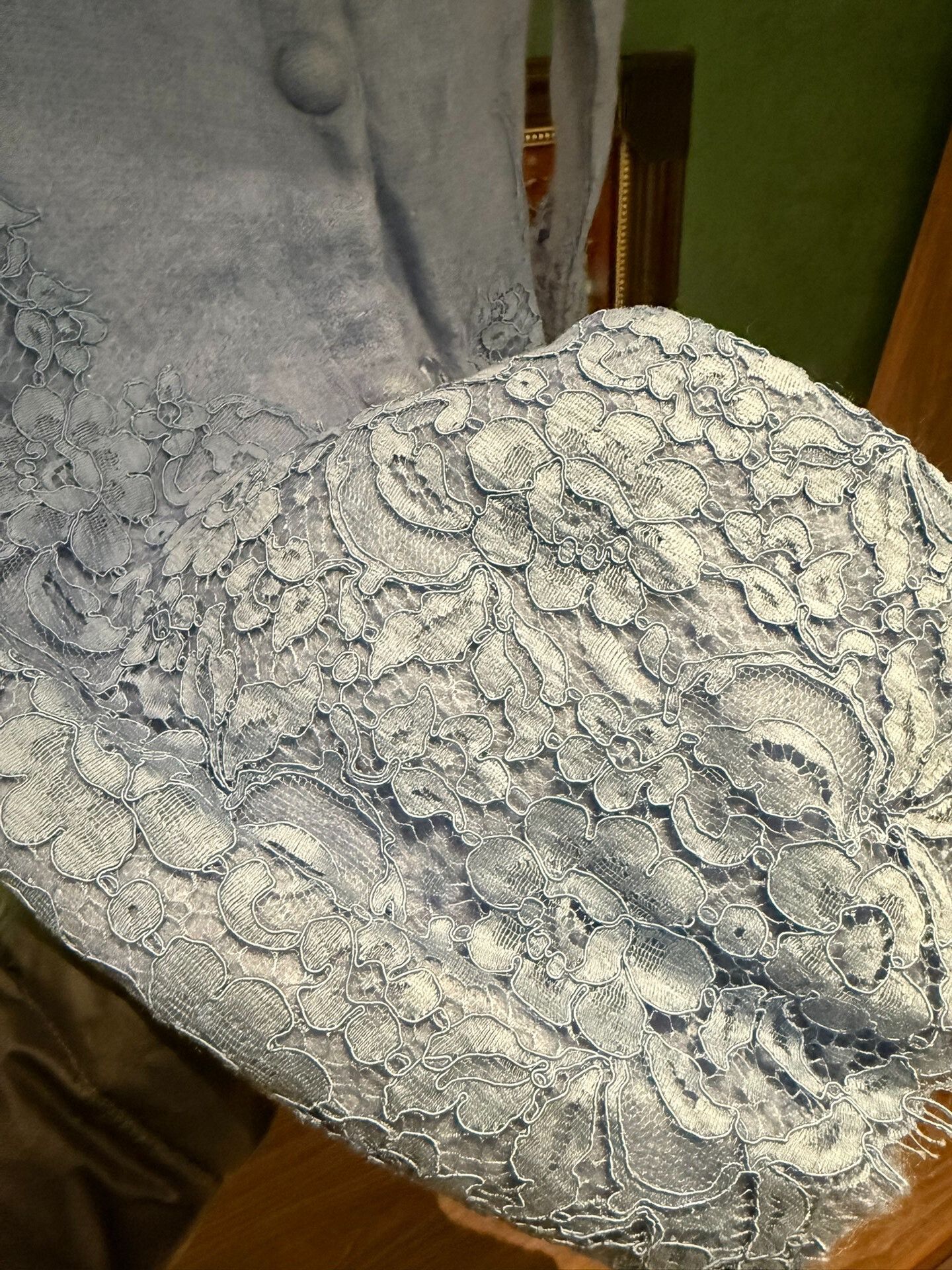 Blue Lace Cashmere Sweater Size 40