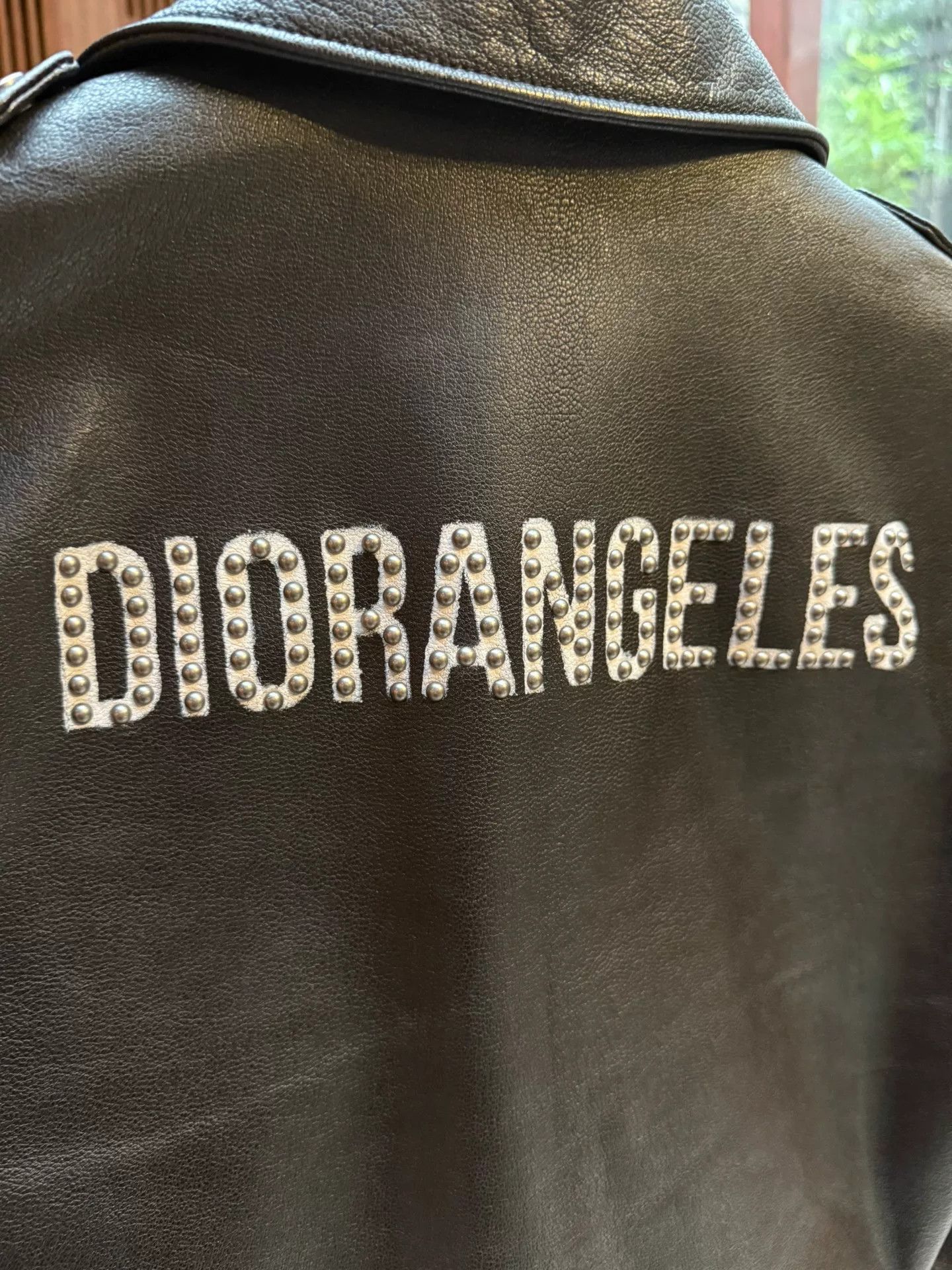 Dior Embroidered Leather Jacket in Black