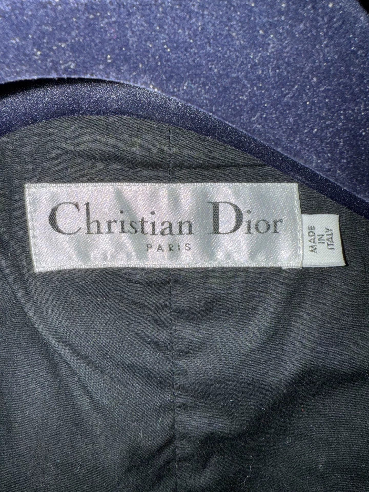 Dior Embroidered Leather Jacket in Black