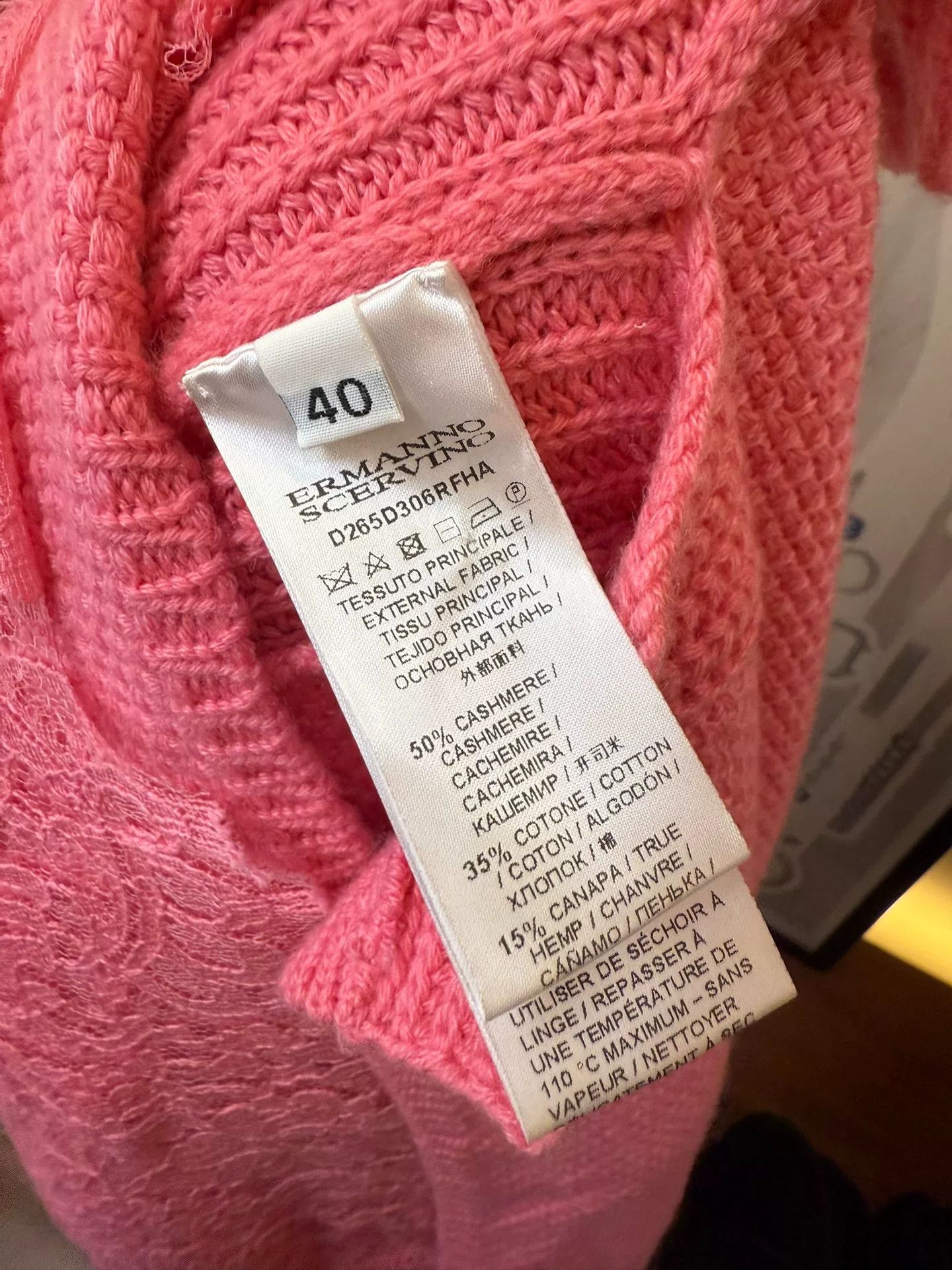 Max Mara Pink Cashmere Knit Sweater Pullover Size S / US 4 / IT 40 - 5 Thumbnail