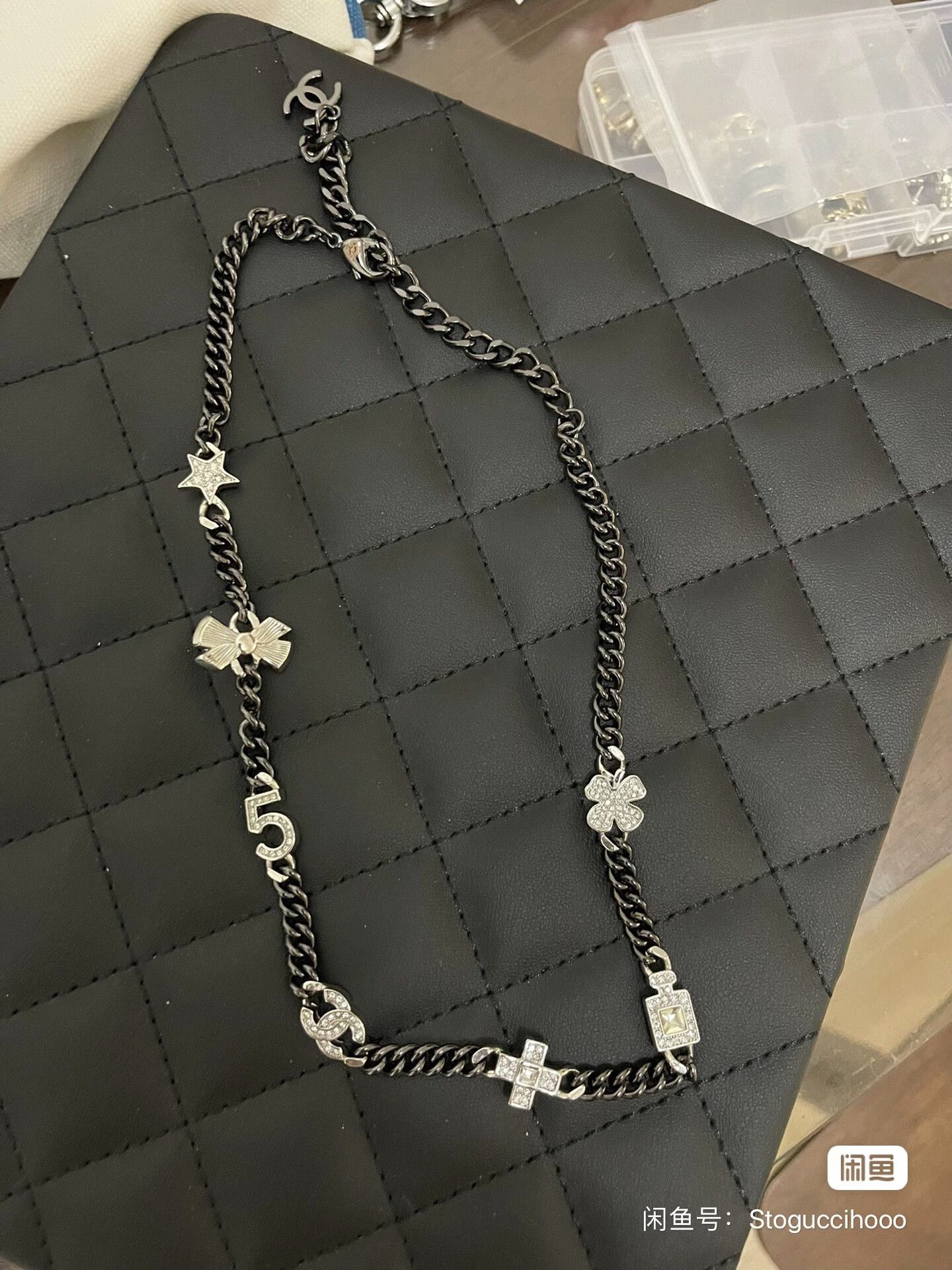Chanel Chanel Silver Clover Bottle Star Necklace Size ONE SIZE - 4 Thumbnail
