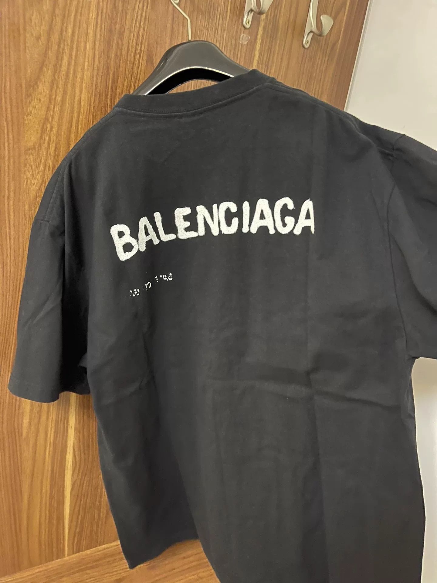 Balenciaga Balenciaga Men's Black T-Shirt Size US L / EU 52-54 / 3 - 3 Thumbnail
