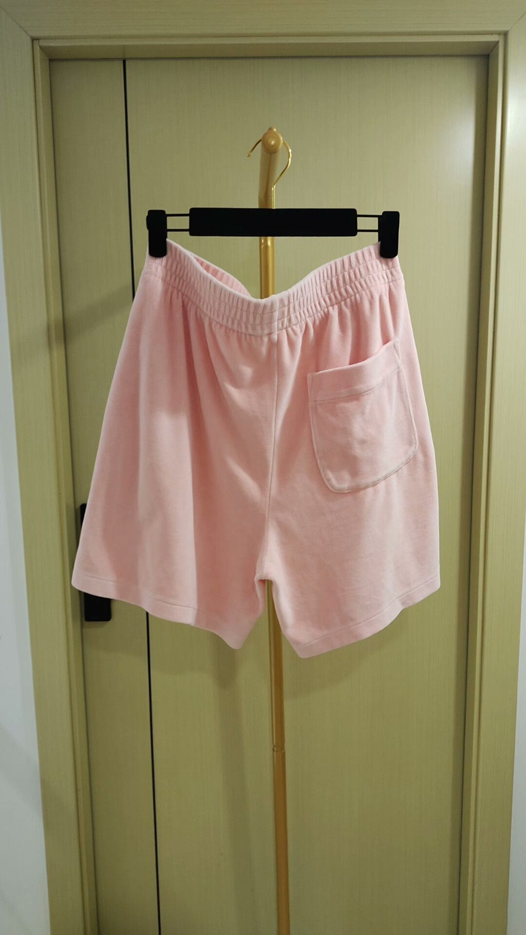 Alexander Wang Pink Velvet Shorts with Logo Size 26" / US 2 / IT 38 - 2 Thumbnail