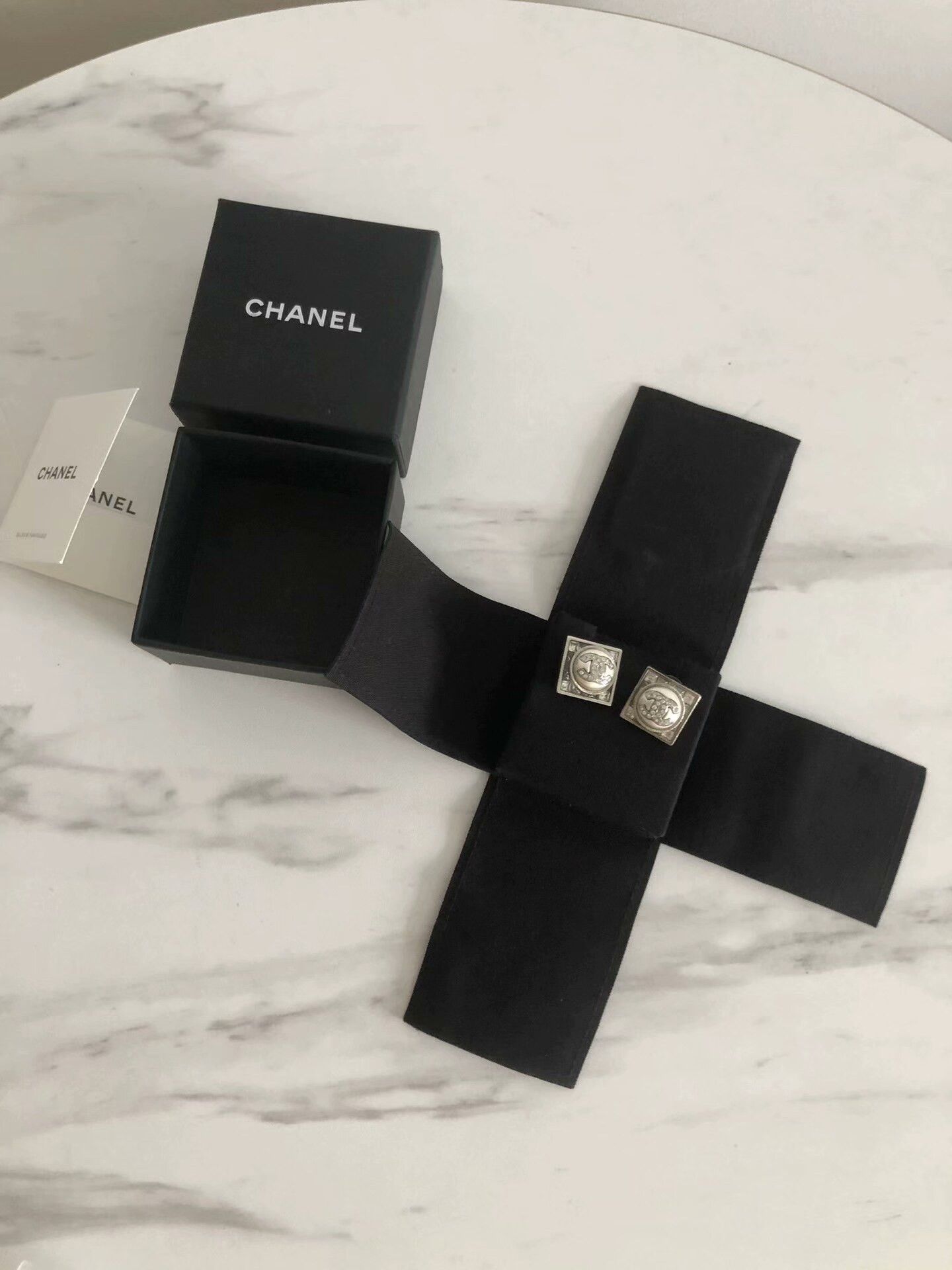 Chanel Chanel Square CC Earrings with Box Size ONE SIZE - 2 Thumbnail