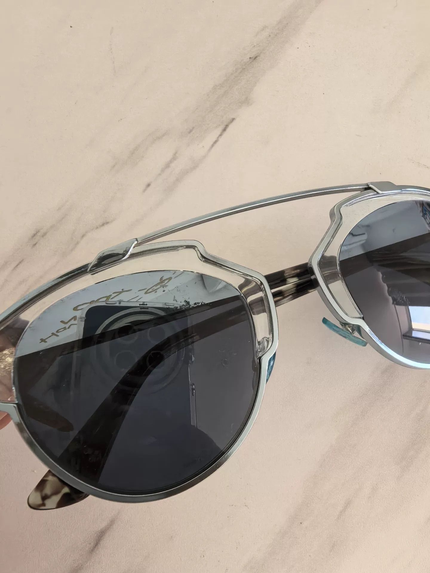 Dior Dior So Real Sunglasses with Silver Frame Size ONE SIZE - 4 Thumbnail