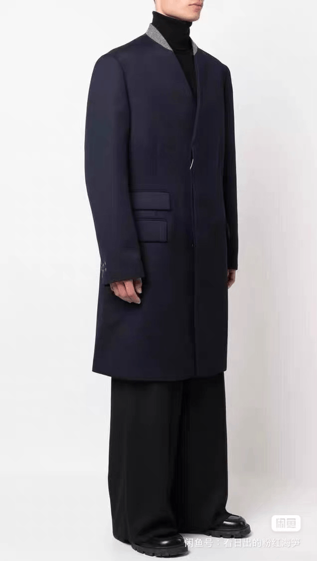 Maison Margiela Maison Margiela Navy Wool Coat Size 50 Size US M / EU 48-50 / 2 - 6 Thumbnail