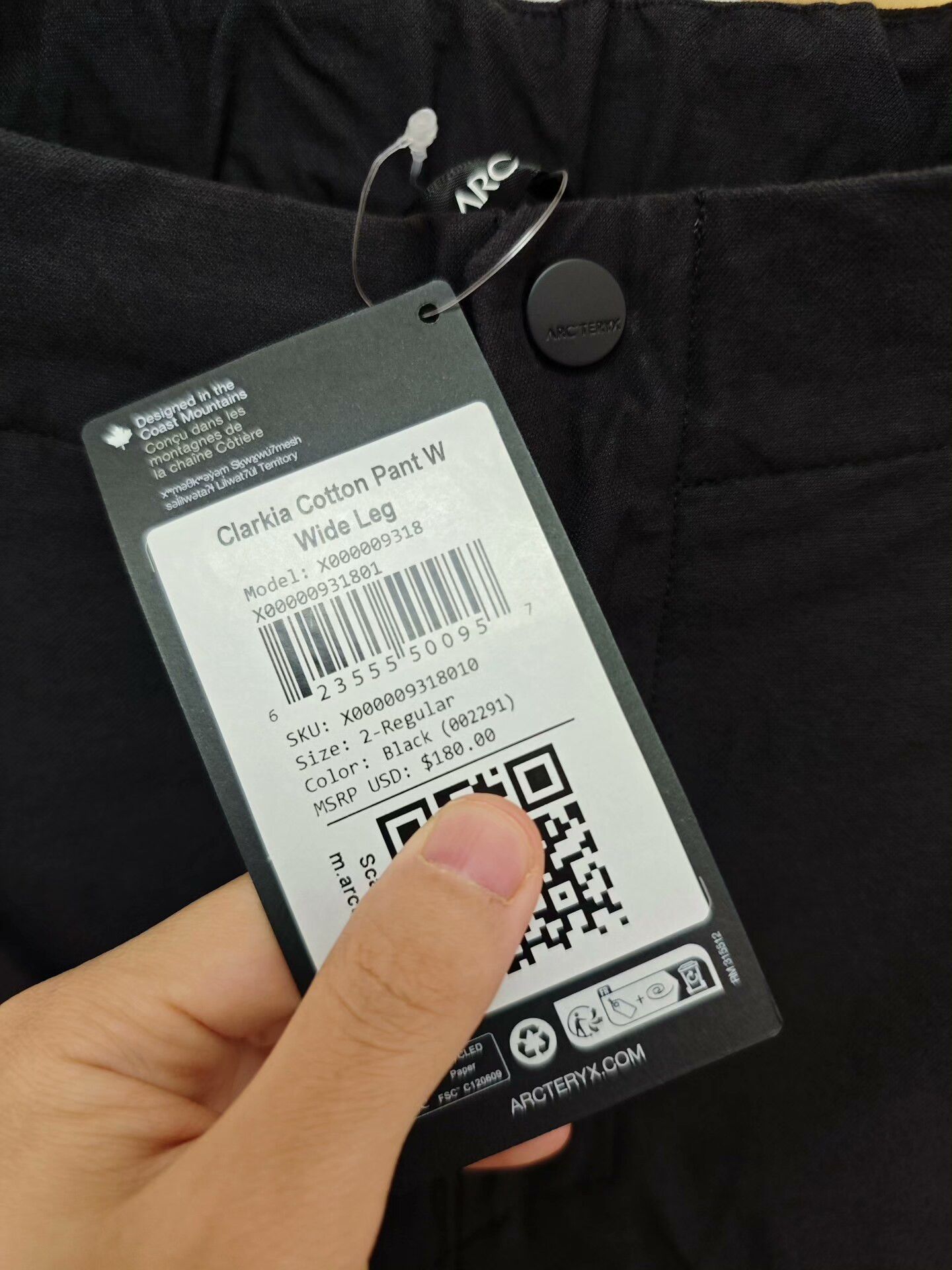 Arc'teryx Arcteryx Clarkia Cotton Wide Leg Pants Size 25" / US 0 / IT 36 - 7 Thumbnail
