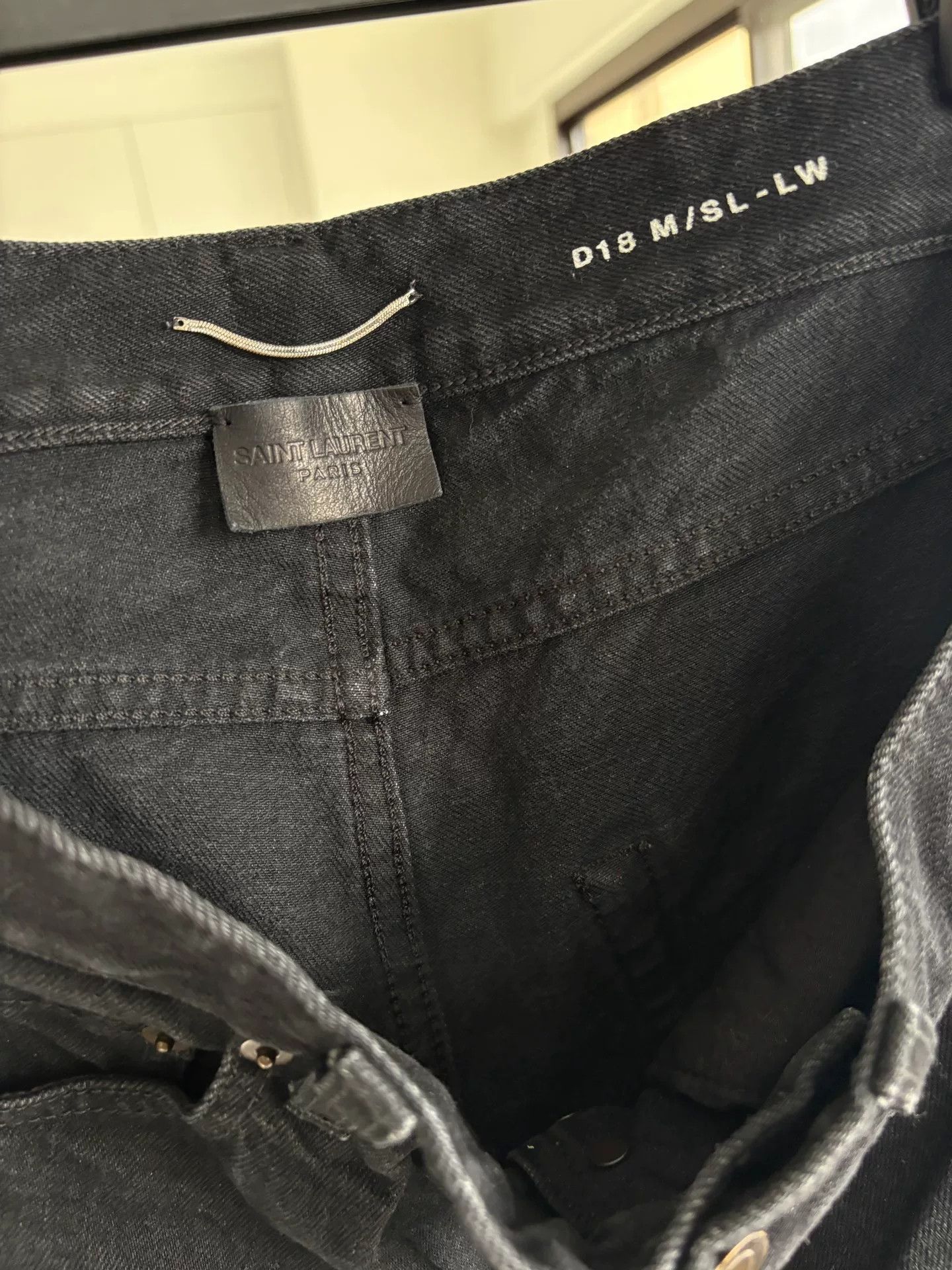 Saint Laurent Paris Saint Laurent Black Denim Slim Pants Size US 30 / EU 46 - 4 Thumbnail