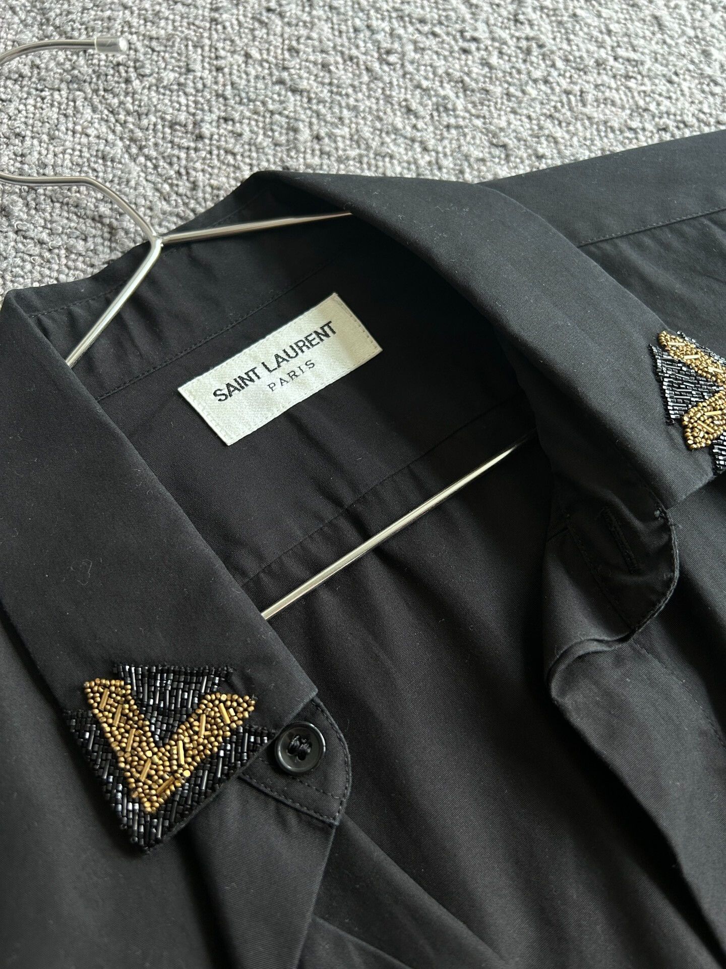 Yves Saint Laurent Saint Laurent Long Sleeve Beaded Shirt Size S / US 4 / IT 40 - 3 Thumbnail