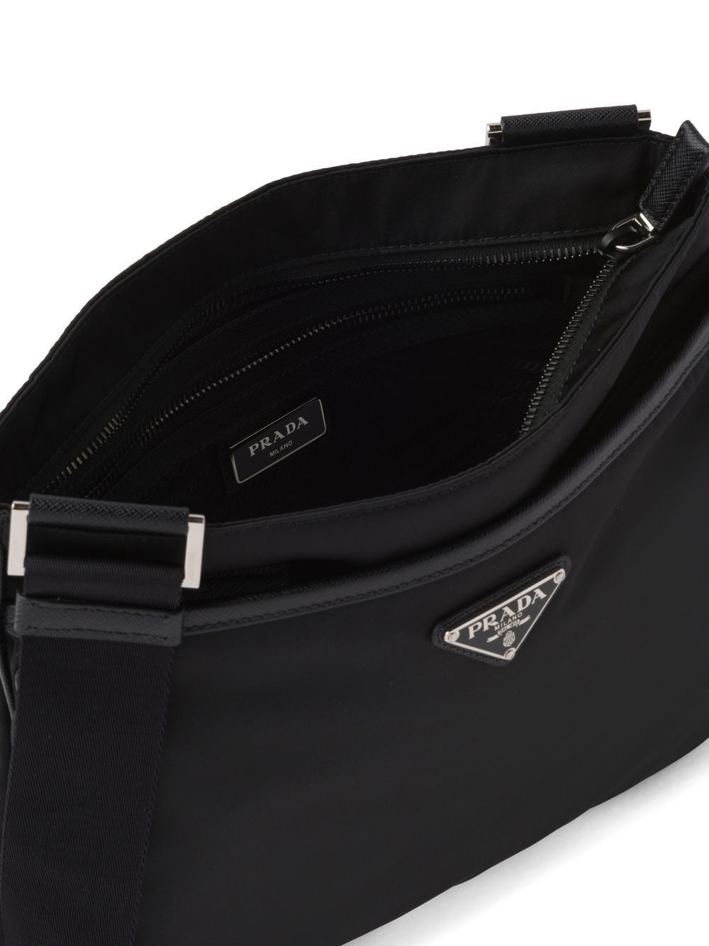 RE-NYLON AND SAFFIANO CROSSBODY BAG