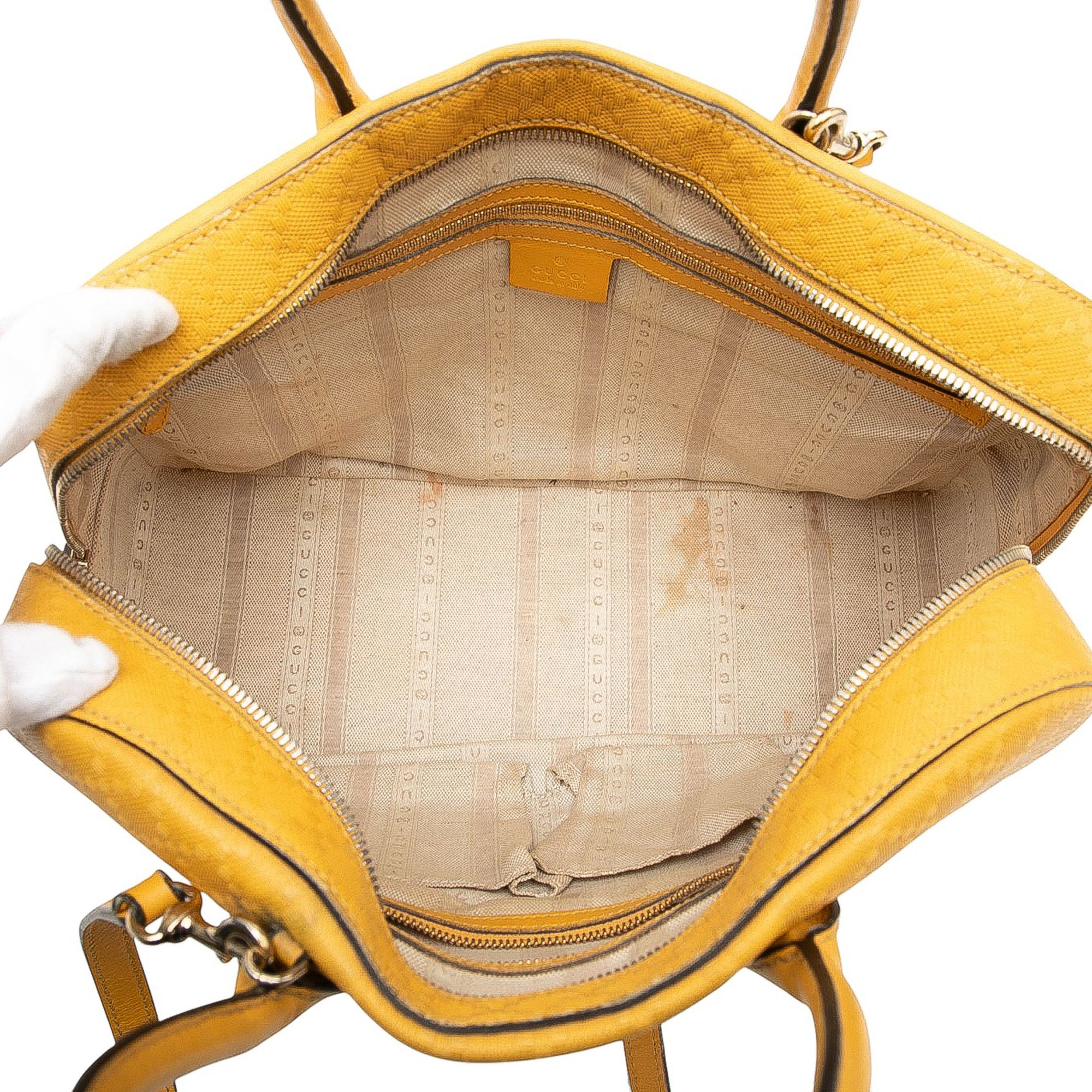 Gucci Gucci Diamante Bright Leather Satchel Size ONE SIZE - 4 Thumbnail