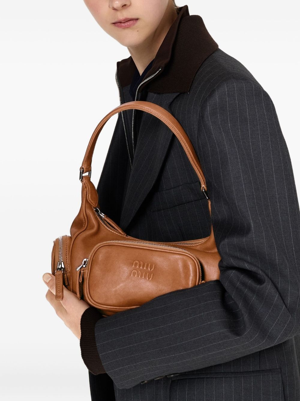 Miu Miu POCKET LEATHER SHOULDER BAG Size ONE SIZE - 5 Thumbnail