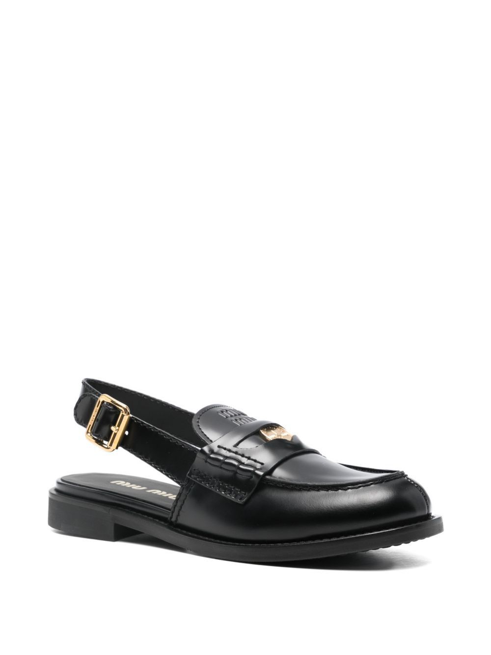 Miu Miu LEATHER SLINGBACK LOAFERS Size US 10 / IT 40 - 3 Thumbnail