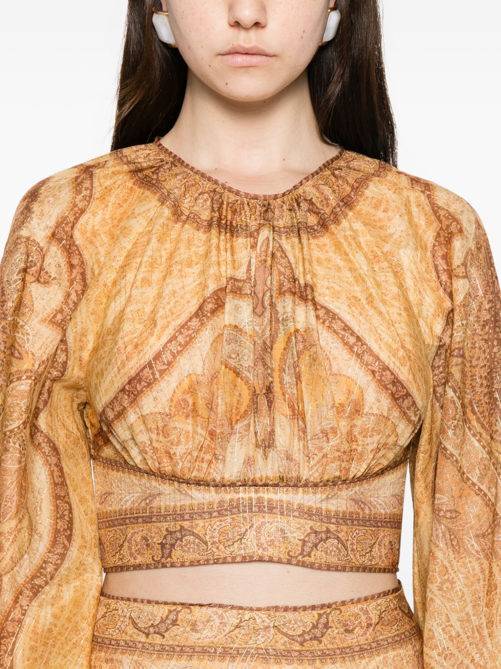 Zimmermann WANDERLUST COTTON AND SILK TOP Size L / US 10 / IT 46 - 3 Thumbnail