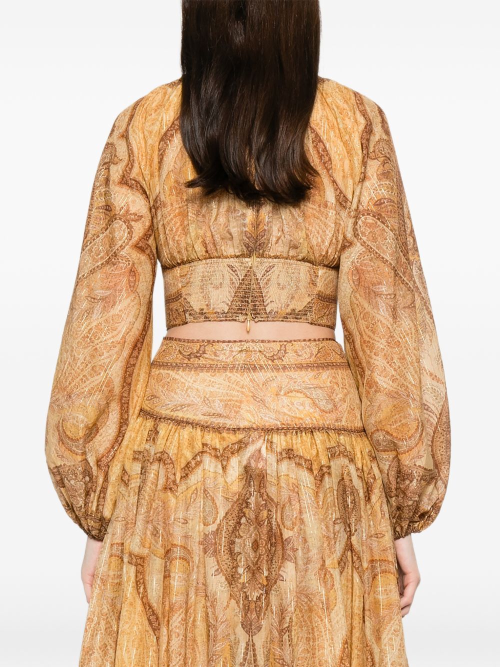 Zimmermann WANDERLUST COTTON AND SILK TOP Size L / US 10 / IT 46 - 5 Thumbnail