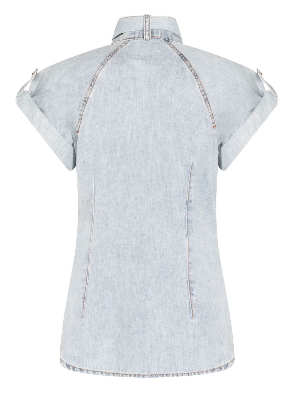 Zimmermann BOW-TIE DENIM TOP Size M / US 6-8 / IT 42-44 - 2 Thumbnail