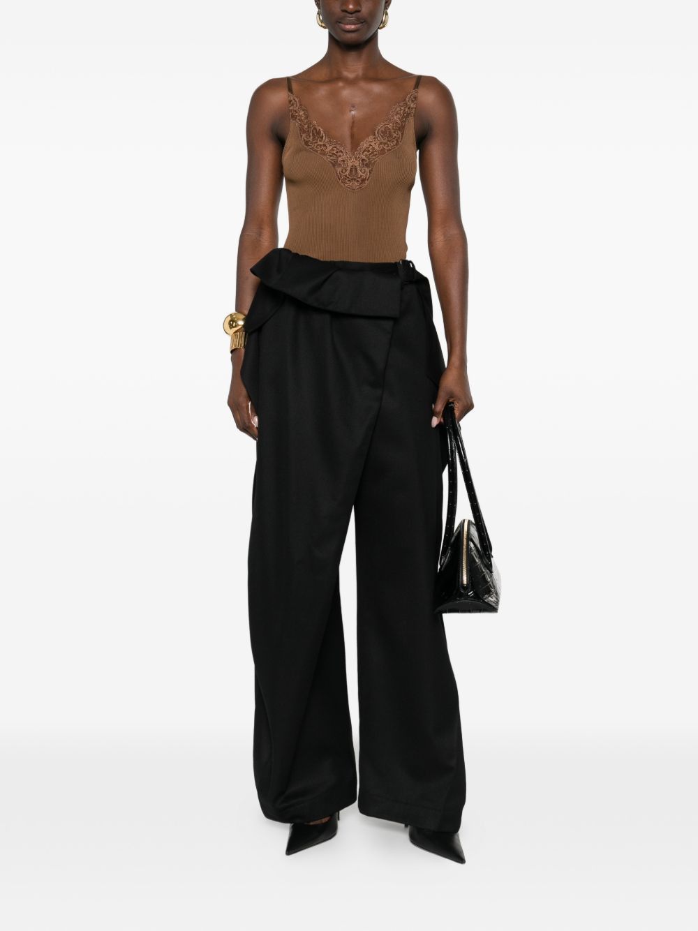 Saint Laurent Paris LACE SILK TOP Size L / US 10 / IT 46 - 2 Thumbnail