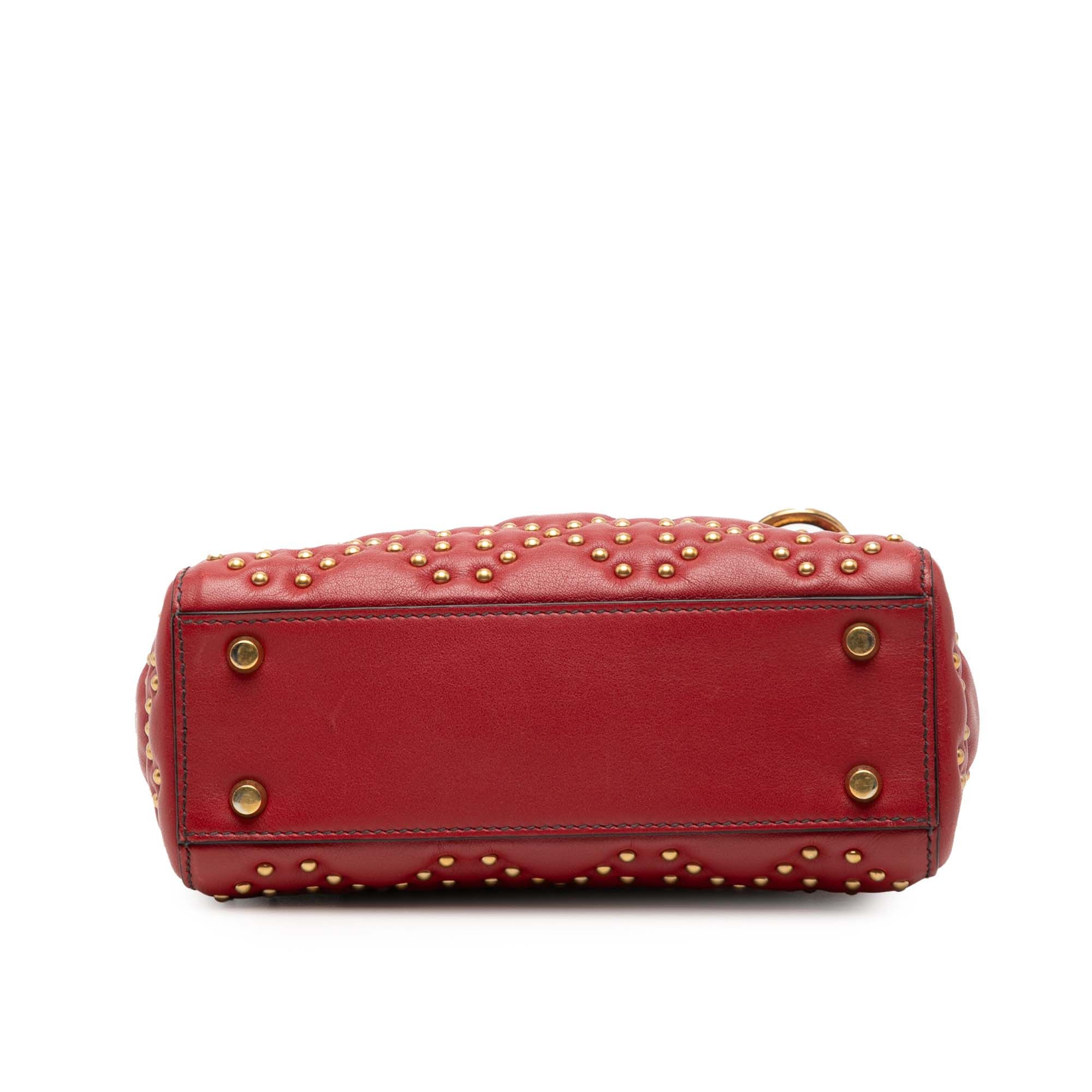 Dior Dior Mini Lambskin Cannage Studded Supple Lady Dior Size ONE SIZE - 3 Thumbnail