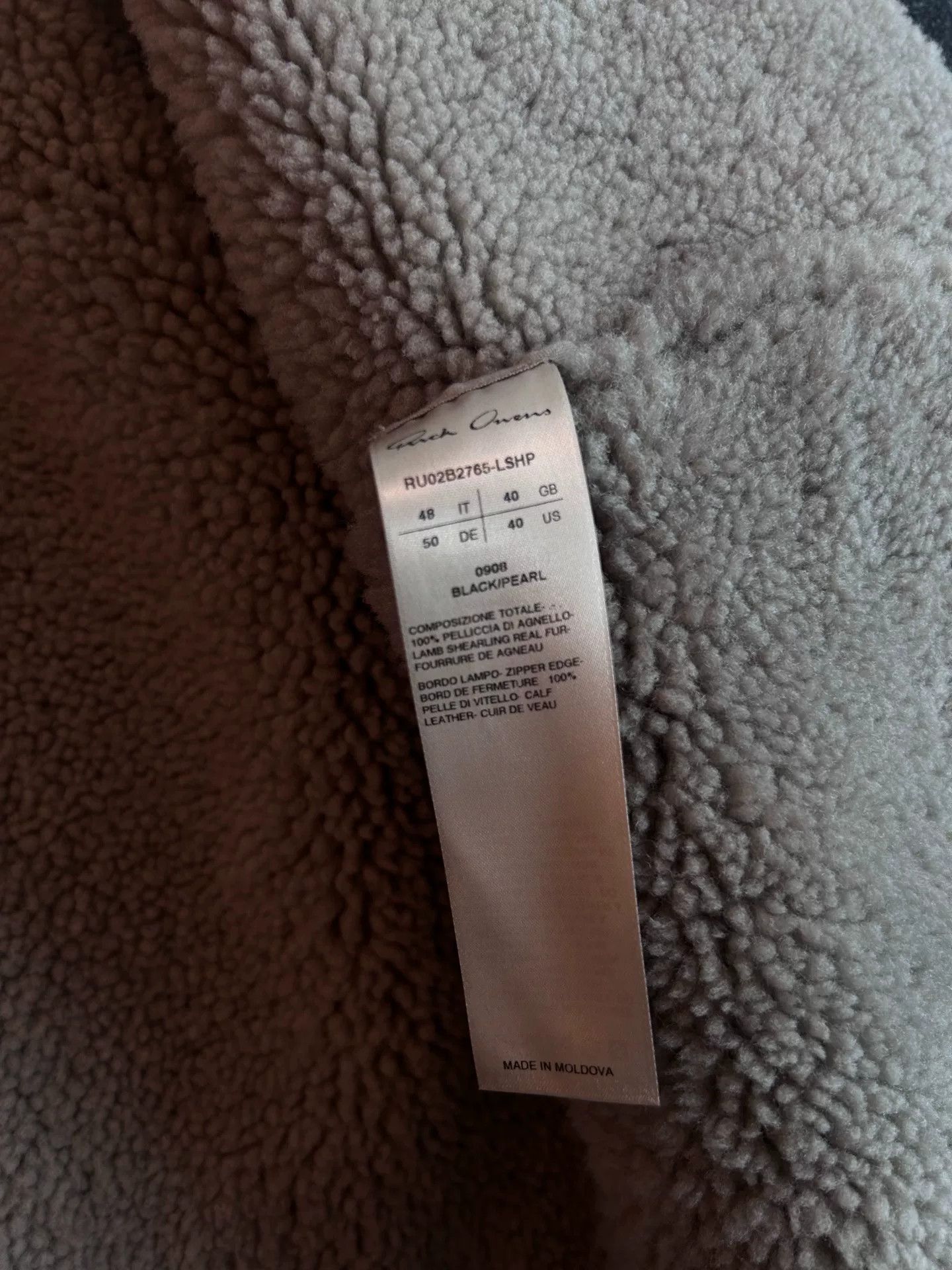 Rick Owens Rick Owens Shearling Jacket in Black Pearl Size US M / EU 48-50 / 2 - 4 Thumbnail