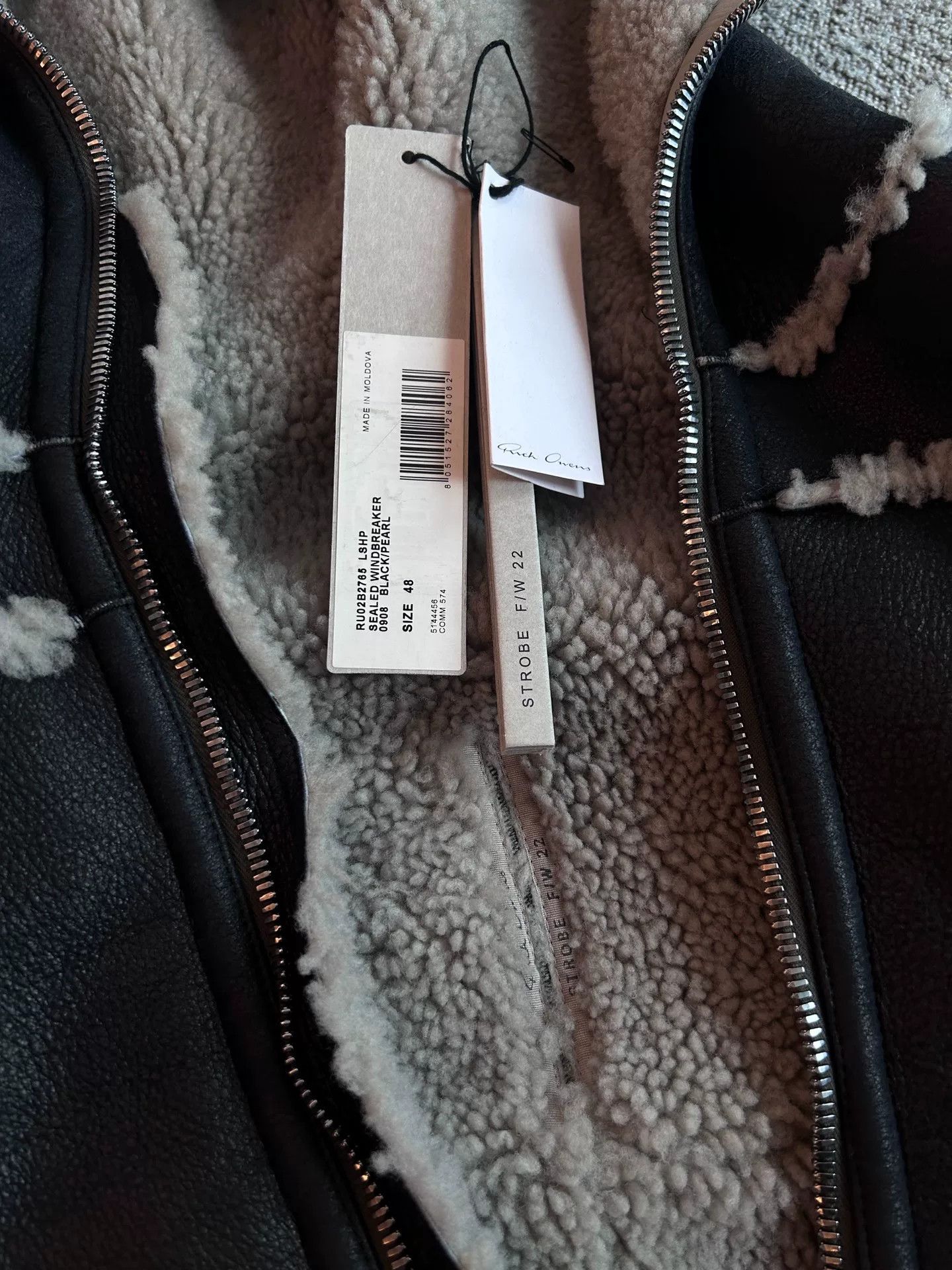 Rick Owens Rick Owens Shearling Jacket in Black Pearl Size US M / EU 48-50 / 2 - 3 Thumbnail