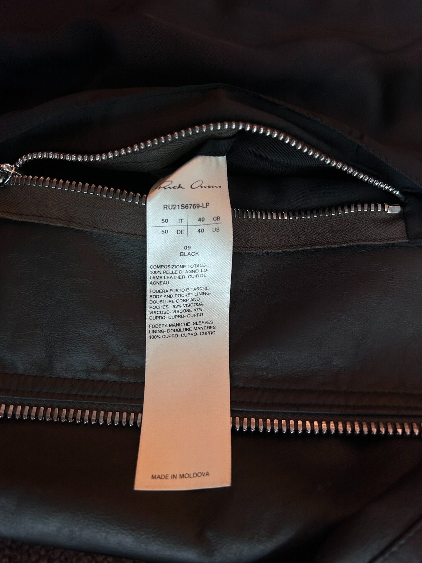 Rick Owens Rick Owens Black Lambskin Leather Jacket Size US M / EU 48-50 / 2 - 5 Thumbnail
