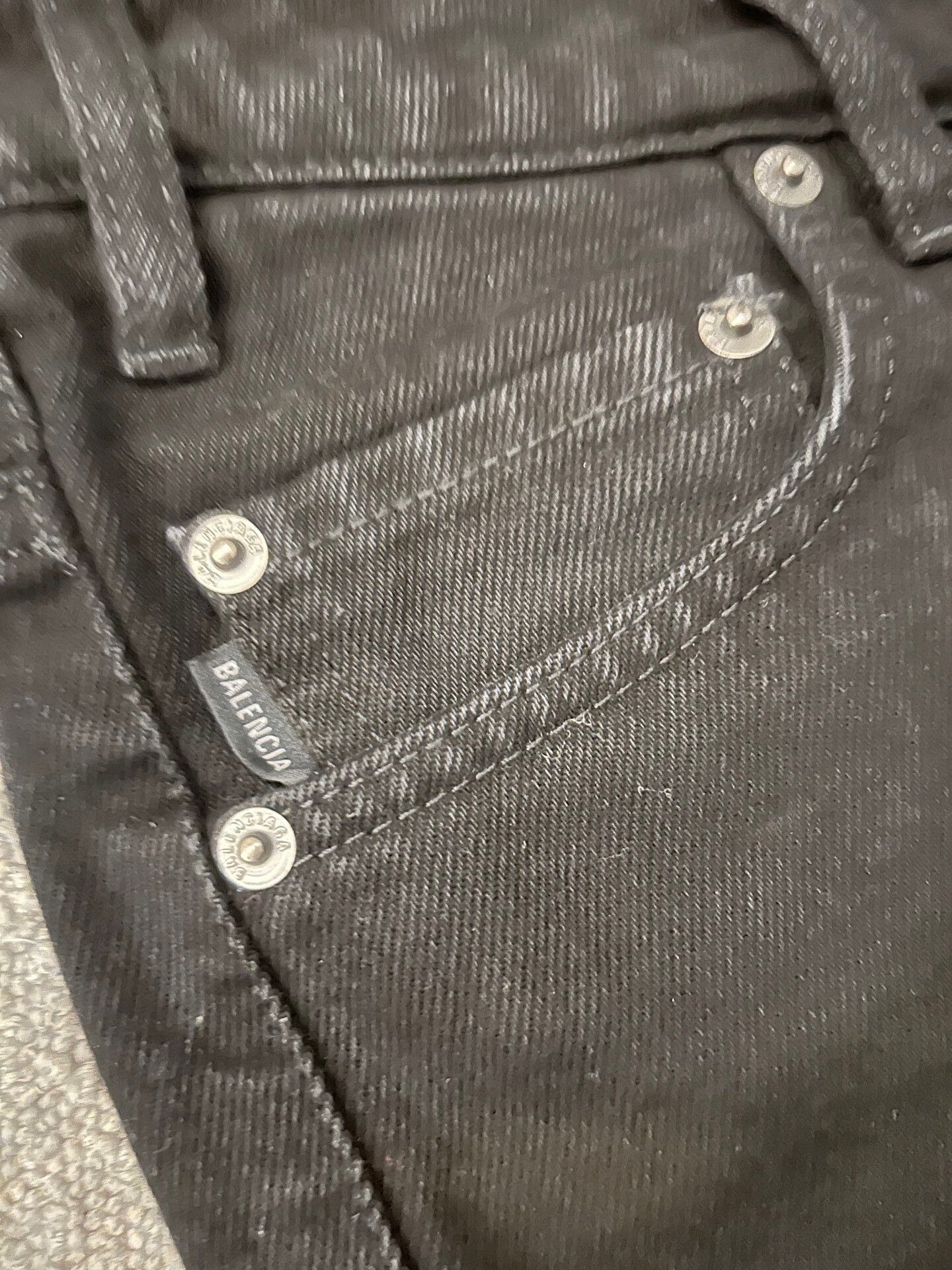 Balenciaga Balenciaga Black Denim Pants Size 29 Size US 29 - 3 Thumbnail