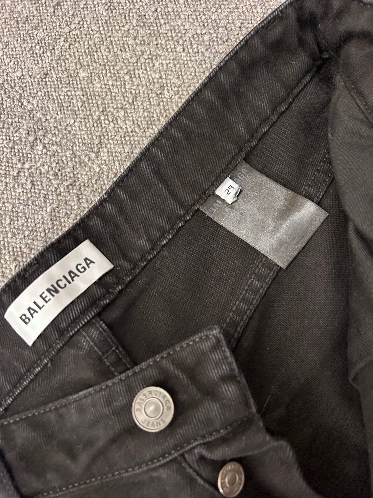 Balenciaga Balenciaga Black Denim Pants Size 29 Size US 29 - 4 Thumbnail