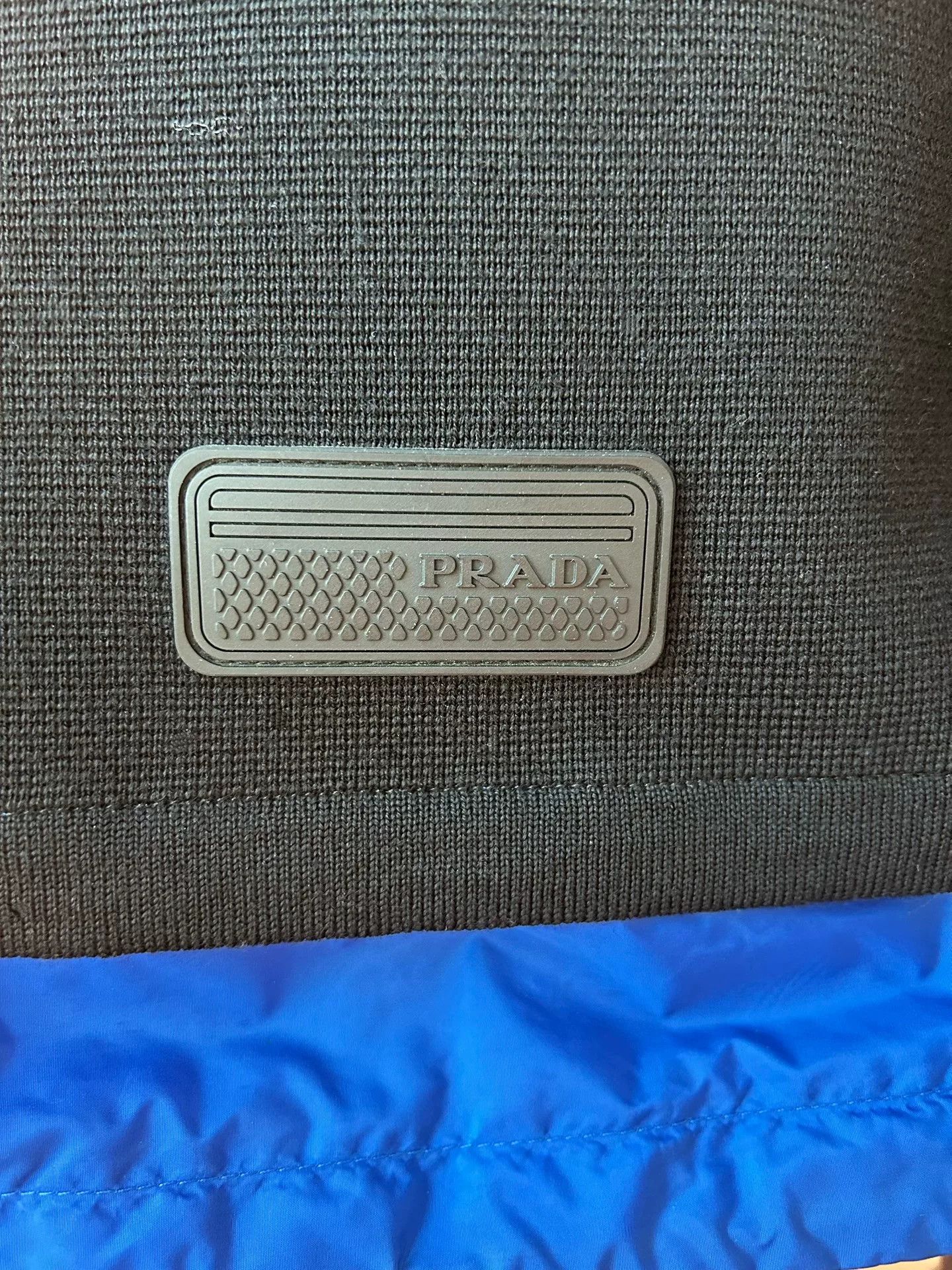Prada Prada Black Wool Knit Sweater with Blue Hem Size US S / EU 44-46 / 1 - 3 Thumbnail