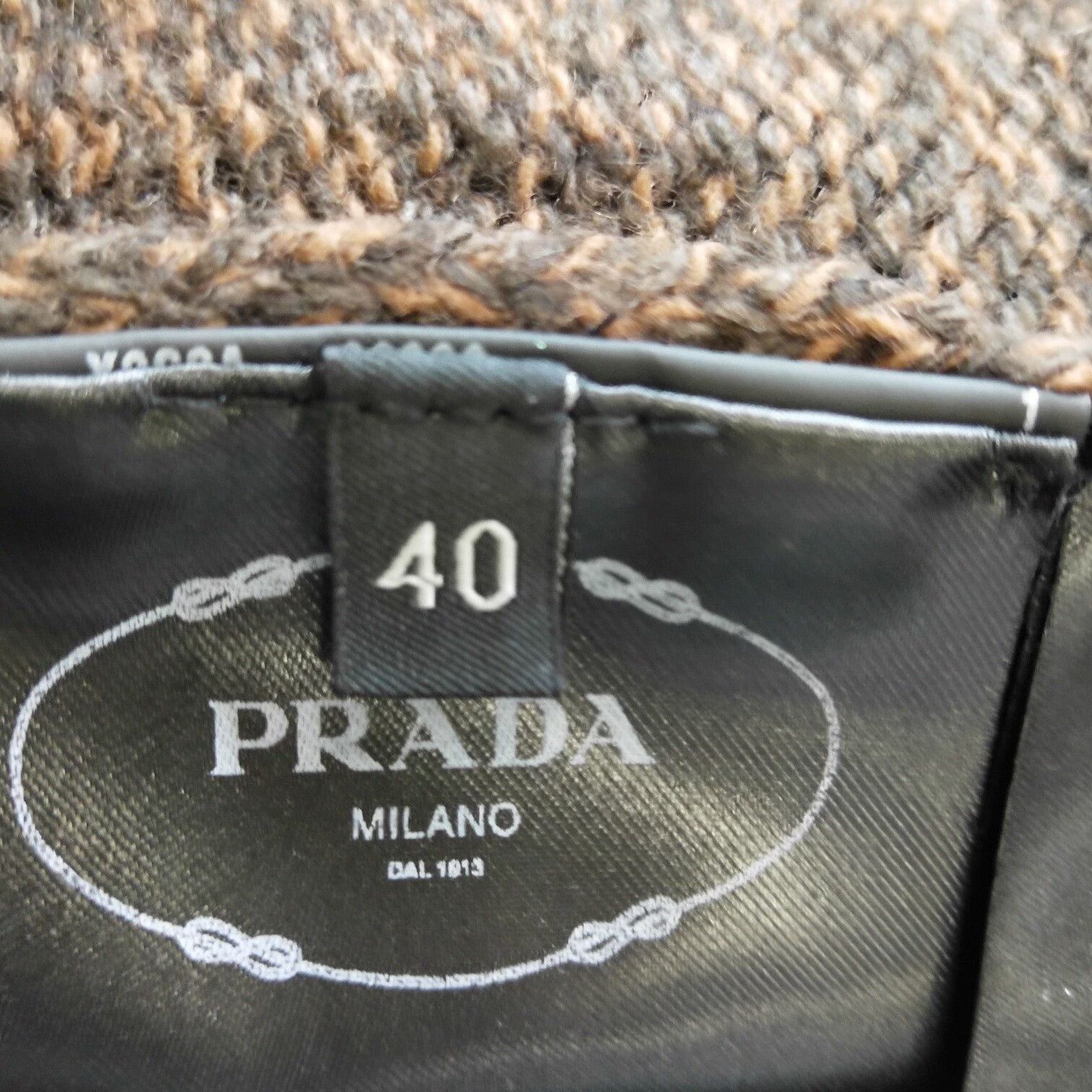 Prada Brown Crew-Neck Wool-Cashmere Sweater Size US XXS / EU 40 - 6 Thumbnail