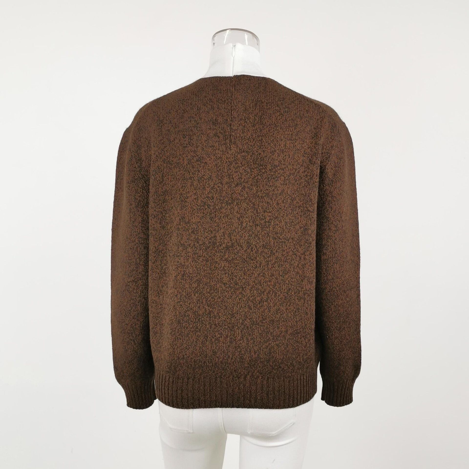 Prada Brown Crew-Neck Wool-Cashmere Sweater Size US XXS / EU 40 - 3 Thumbnail