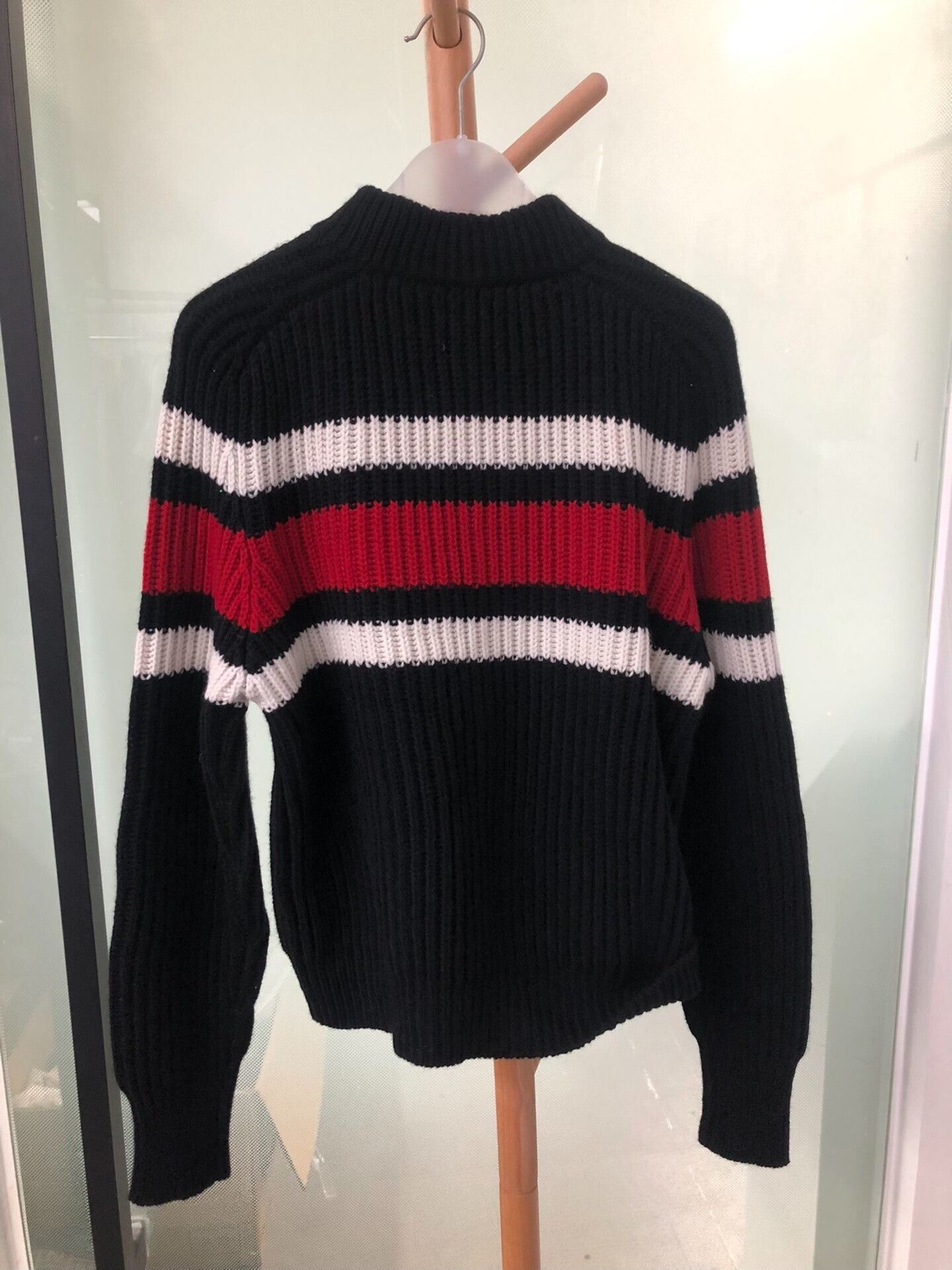 Prada Black Knitted Prada Sweater with Stripes Size US S / EU 44-46 / 1 - 2 Thumbnail