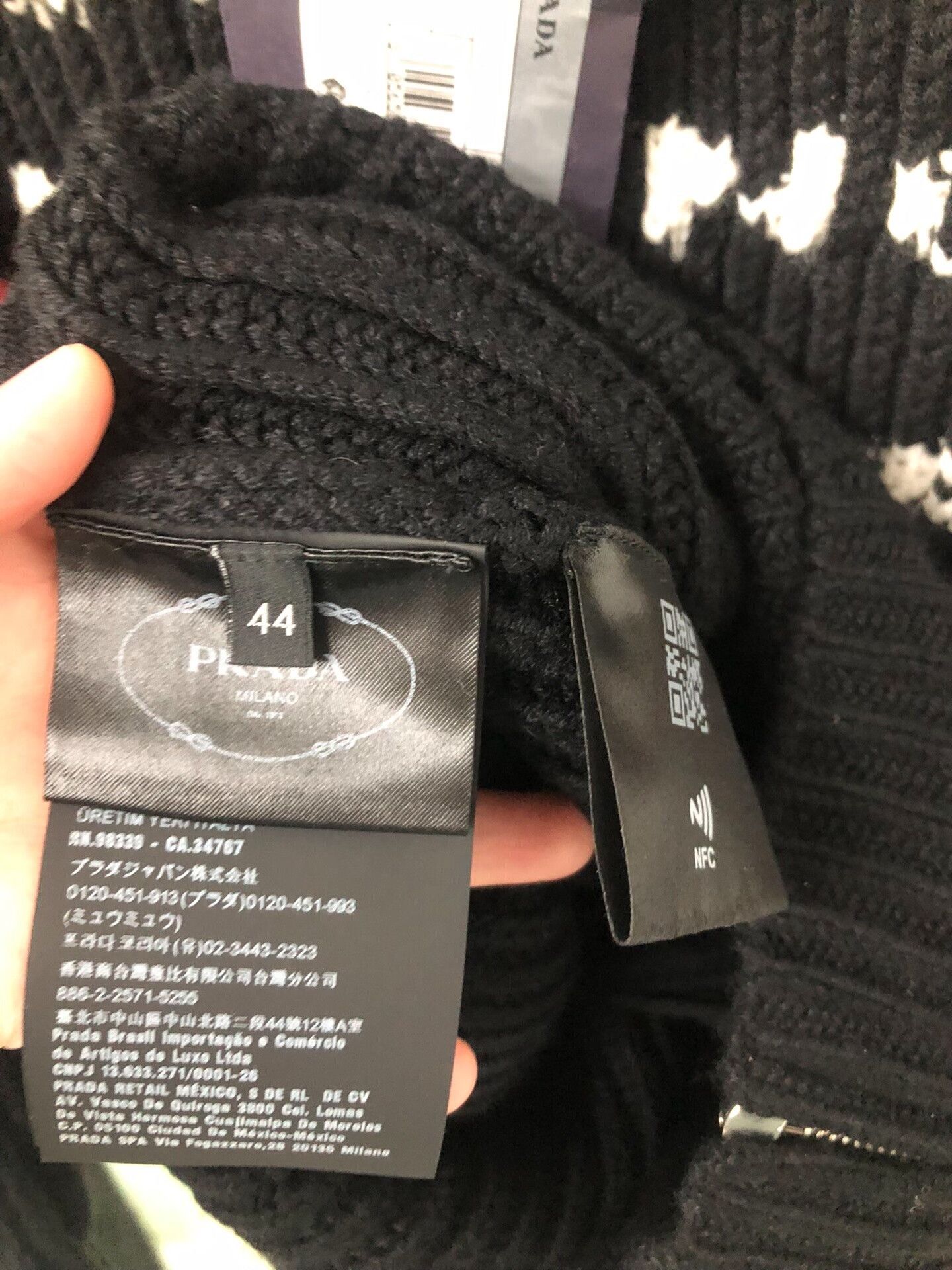 Prada Black Knitted Prada Sweater with Stripes Size US S / EU 44-46 / 1 - 3 Thumbnail