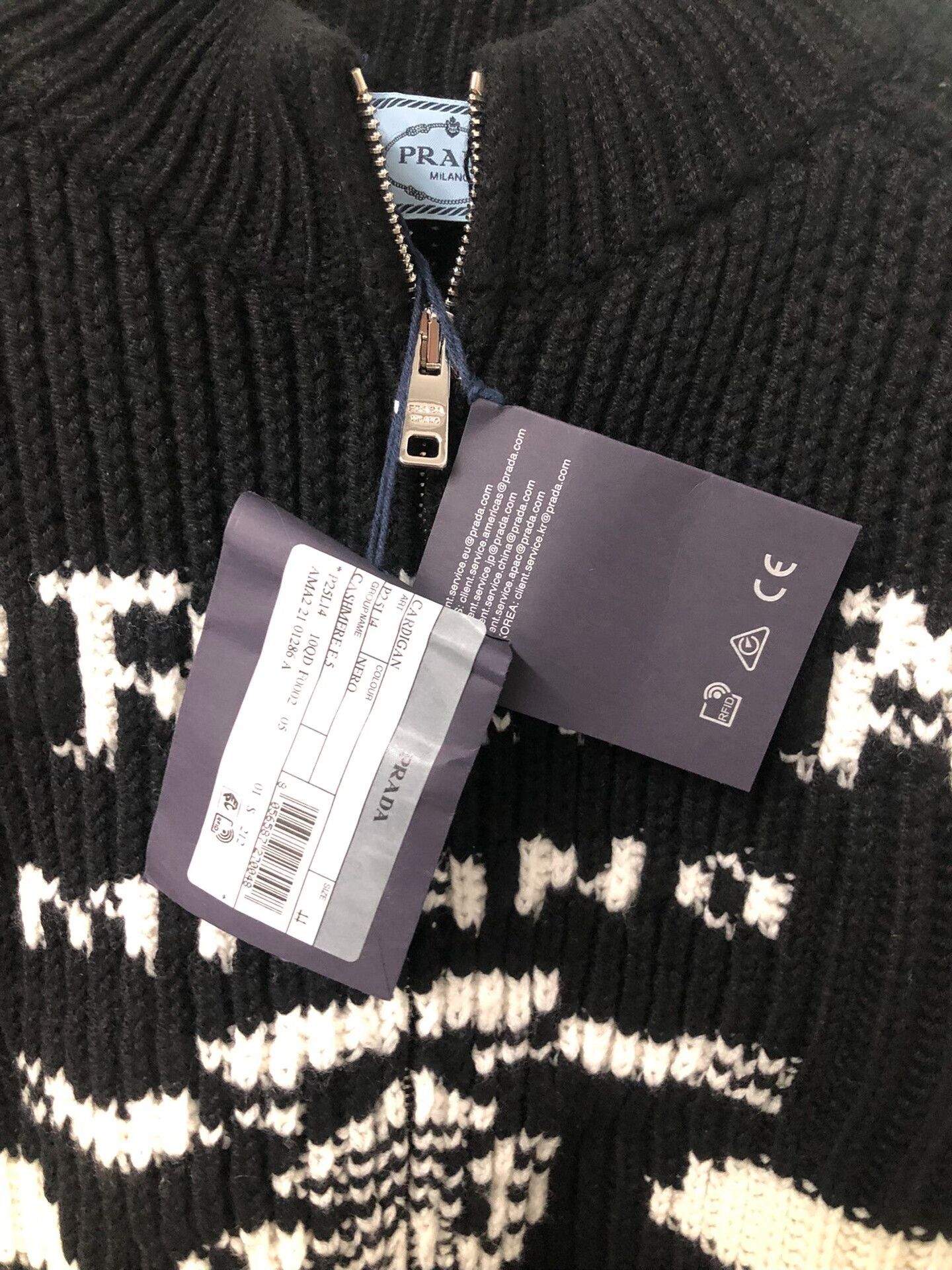 Prada Black Knitted Prada Sweater with Stripes Size US S / EU 44-46 / 1 - 4 Thumbnail