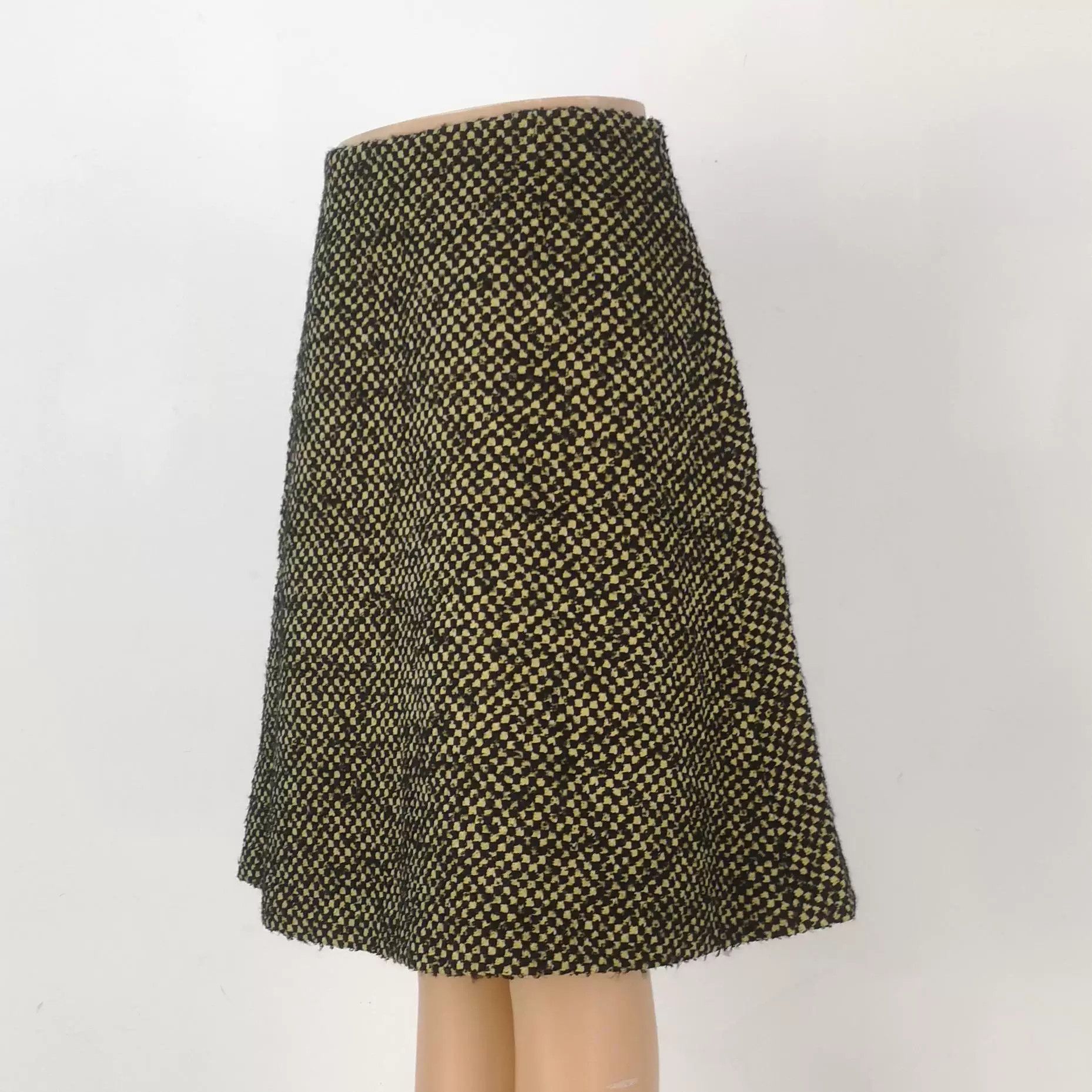 Prada Elegant Wool Blend Flared Skirt by Prada Size 22" - 2 Thumbnail
